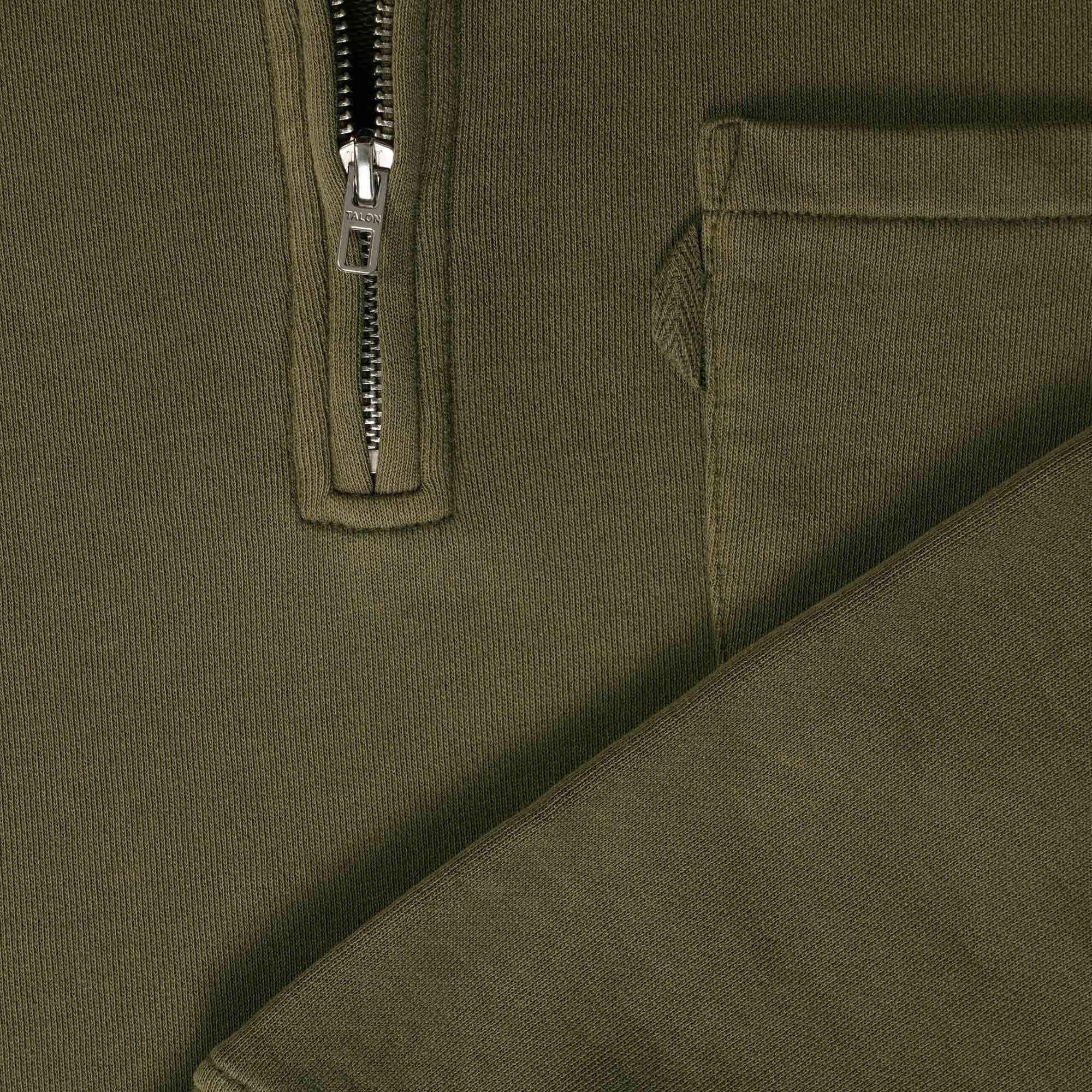 YMC Sugden Loopback Sweatshirt - Dark Olive