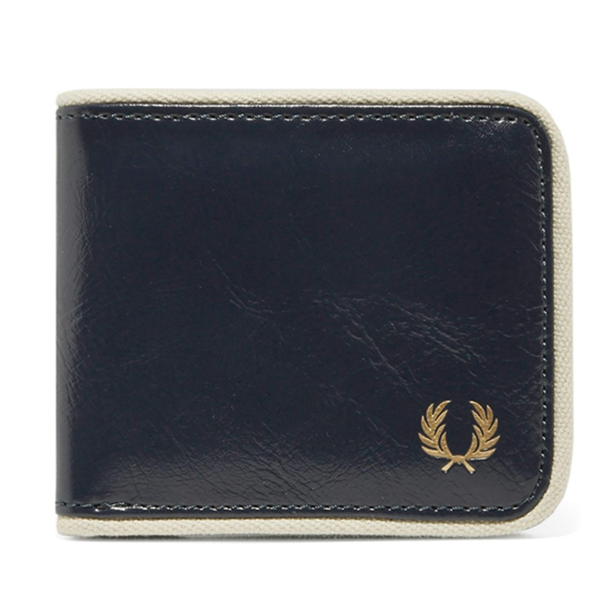 Fred Perry Classic Billfold Wallet - Navy/Ecru