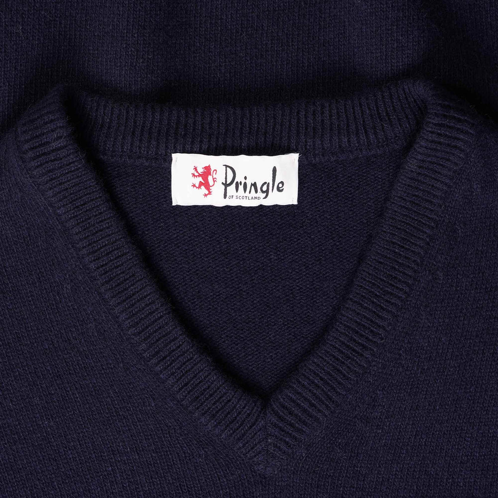 Pringle of Scotland V Neck Sleeveless Jumper - Navy