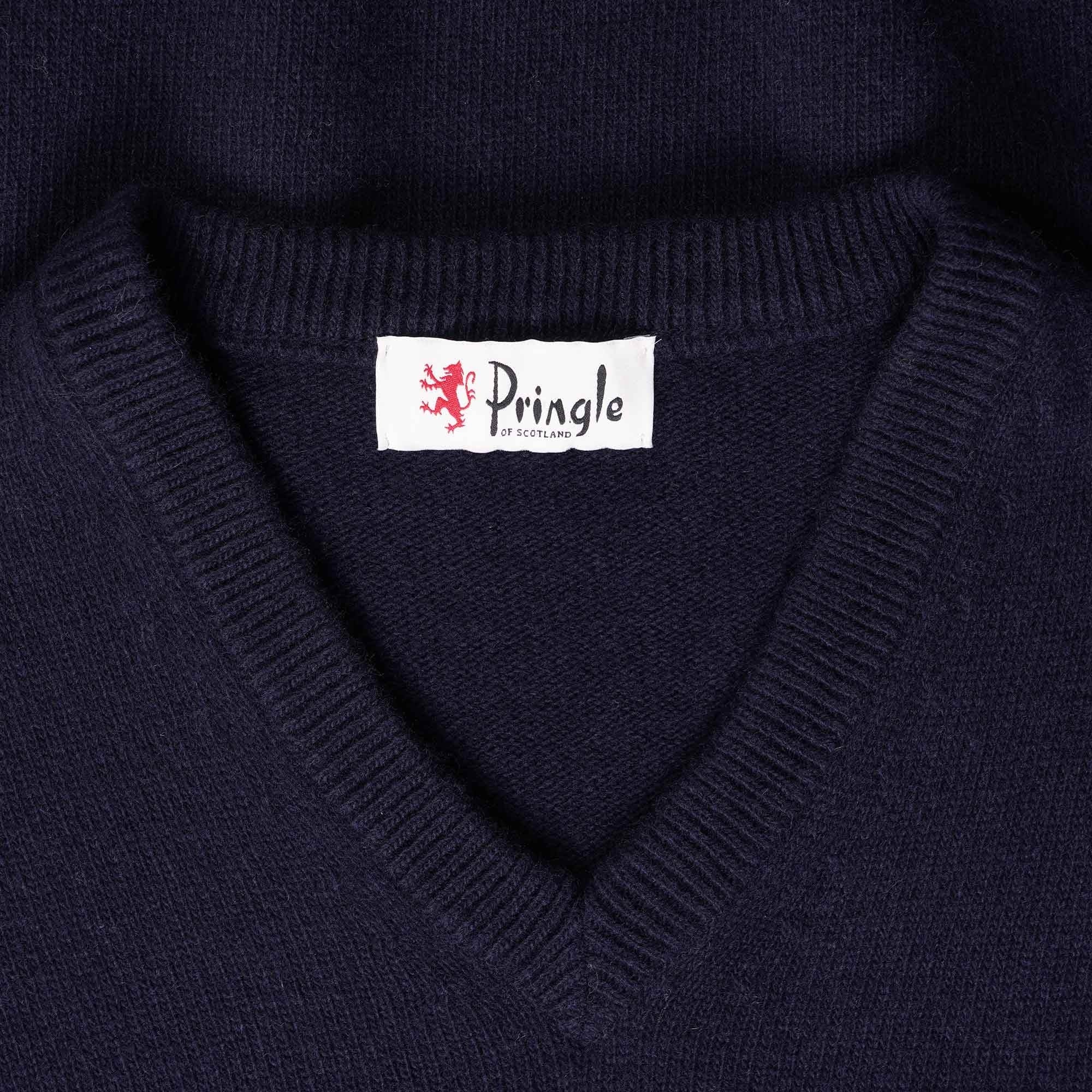 Pringle of Scotland V Neck Sleeveless Jumper - Navy