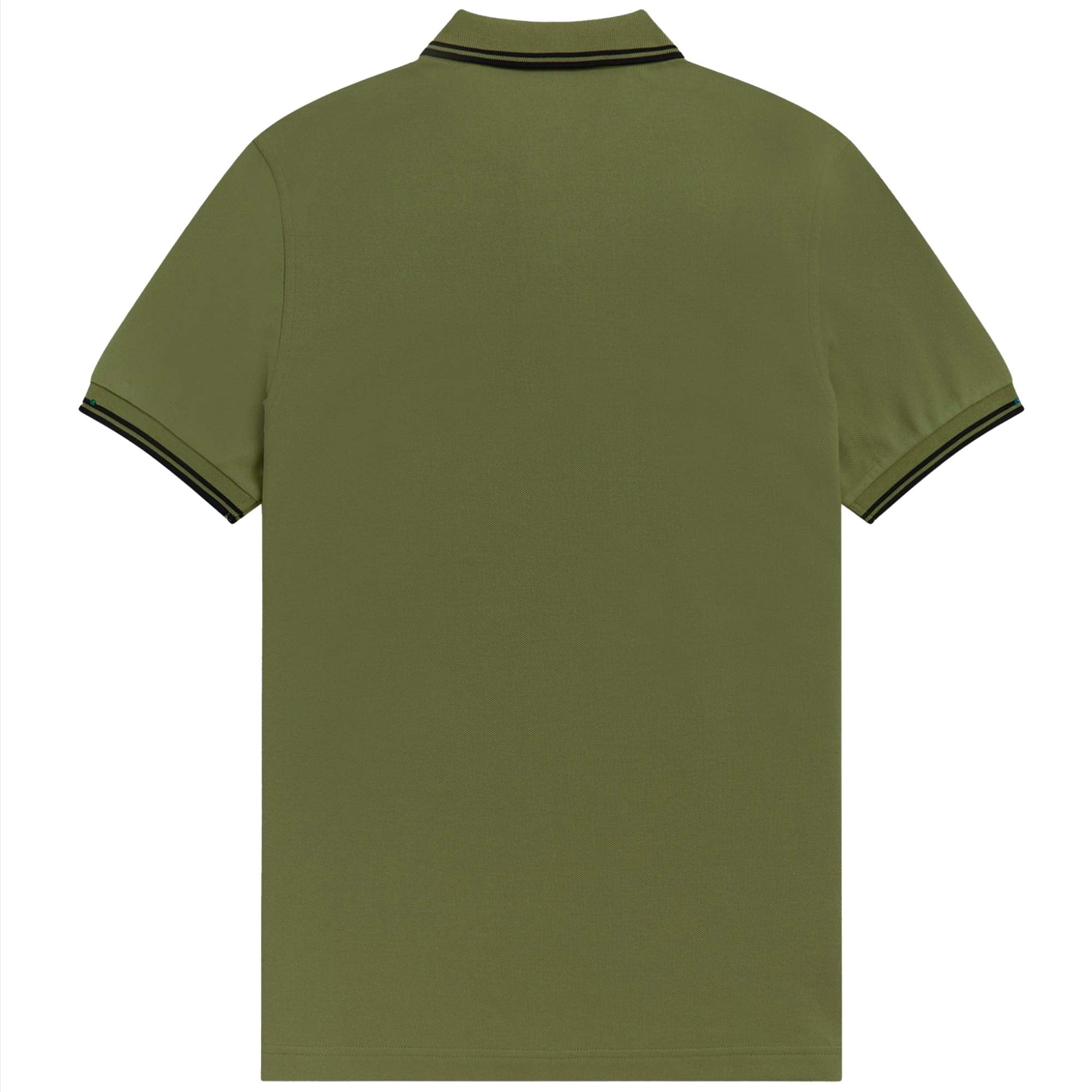 Fred Perry M3600 Twin Tipped Polo Shirt - Uniform Green
