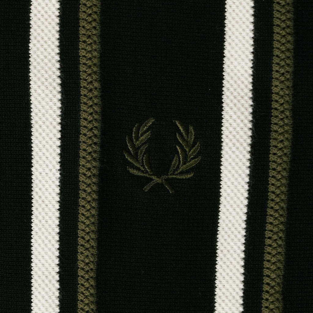 Fred Perry K4 Stripe Knitted Ringer T-Shirt - Black