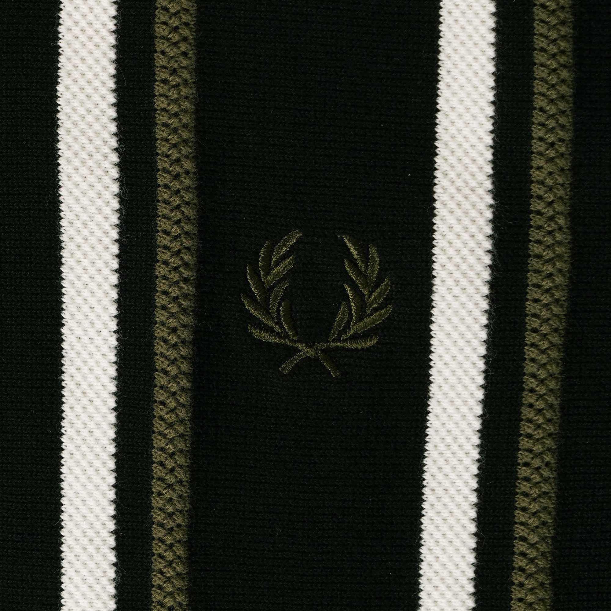Fred Perry K4 Stripe Knitted Ringer T-Shirt - Black