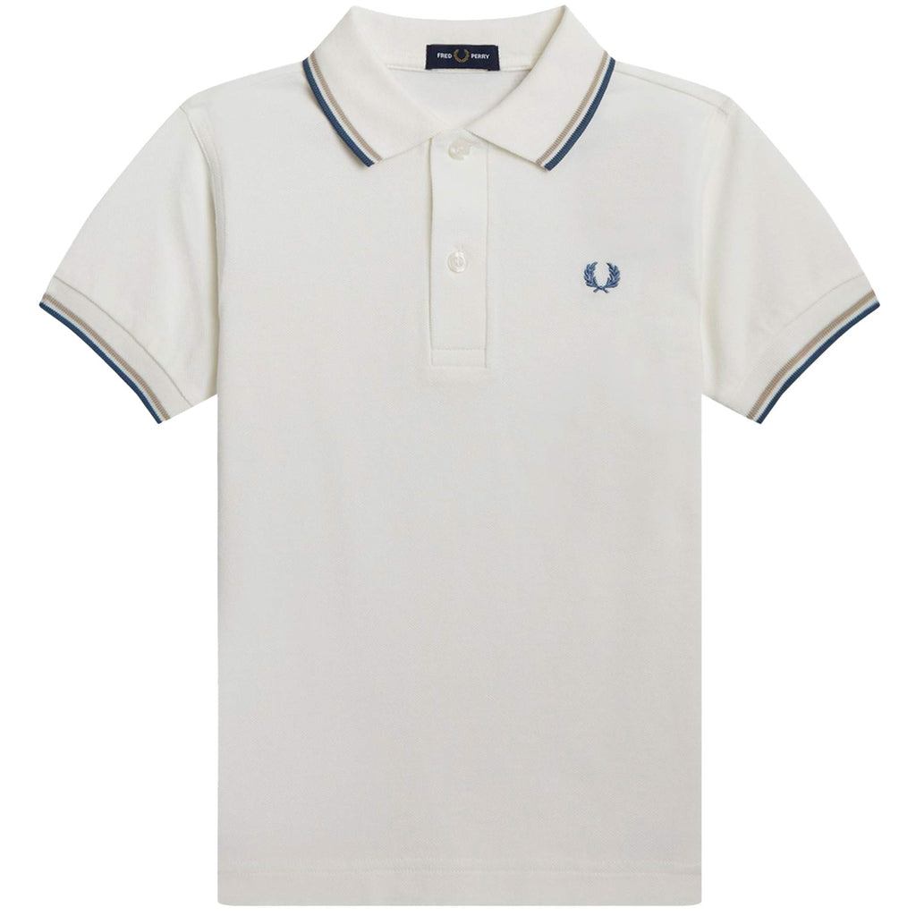 Fred Perry M3600 Twin Tipped Polo Shirt - Snow White