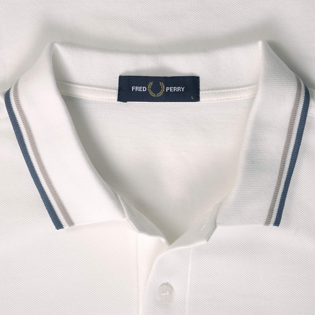 Fred Perry M3600 Twin Tipped Polo Shirt - Snow White