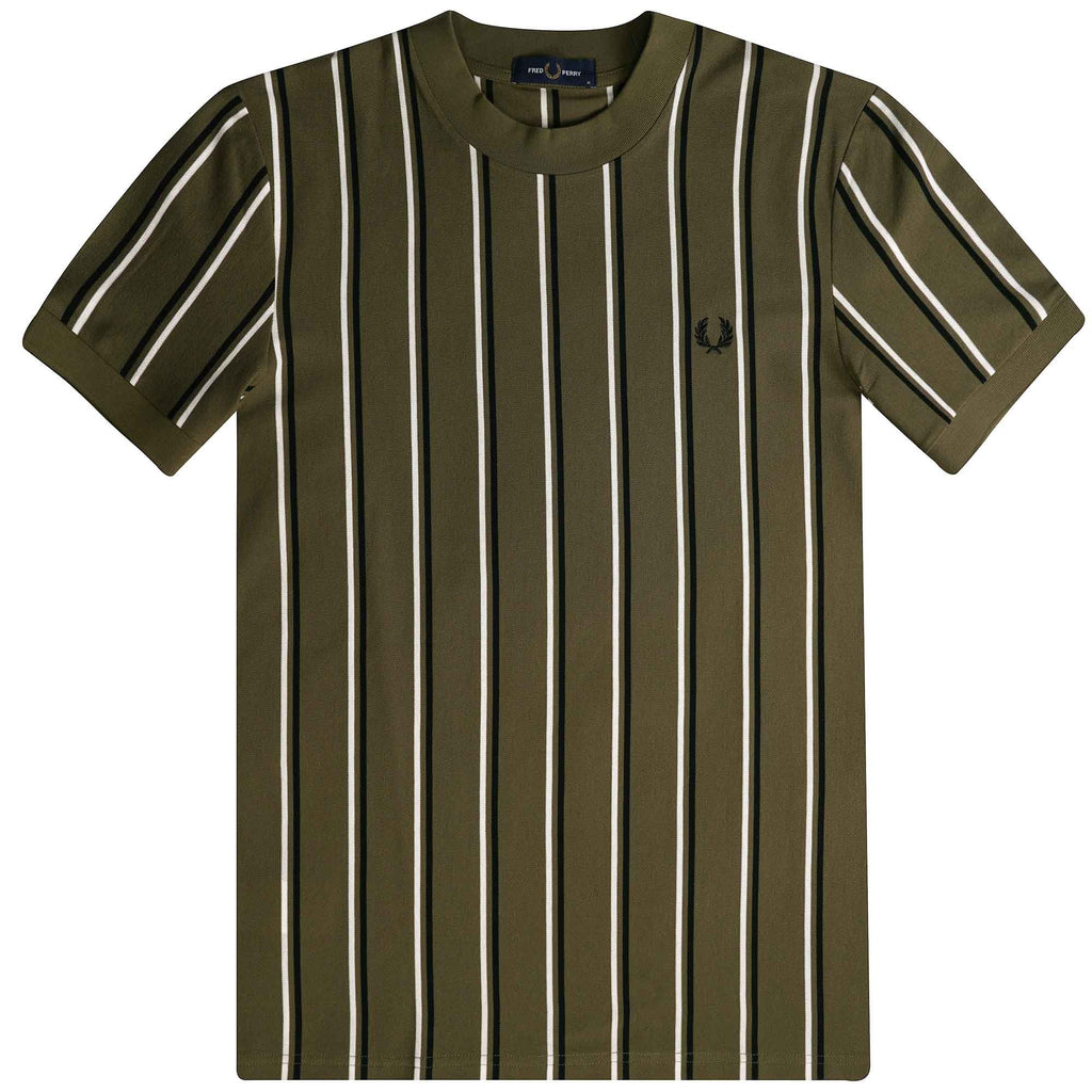 Fred Perry M4643 Fine Stripe T-shirt - Green