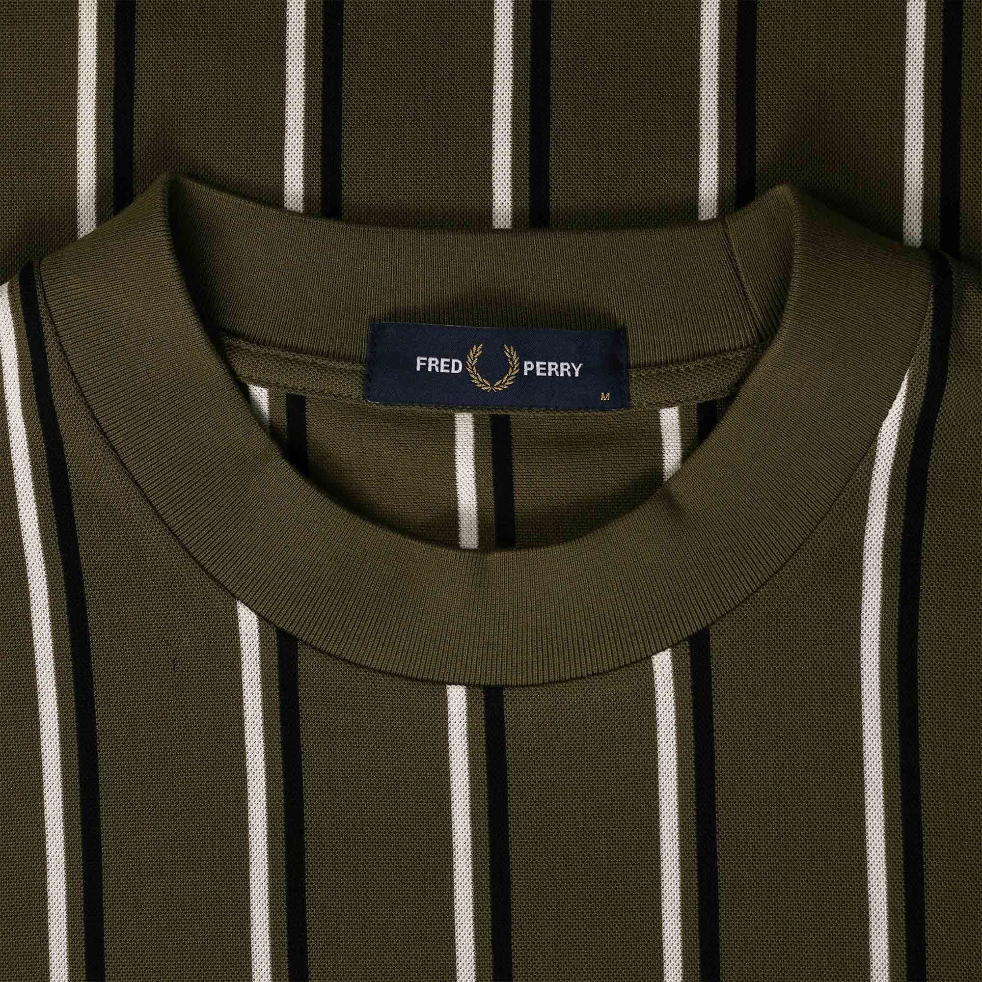 Fred Perry M4643 Fine Stripe T-shirt - Green
