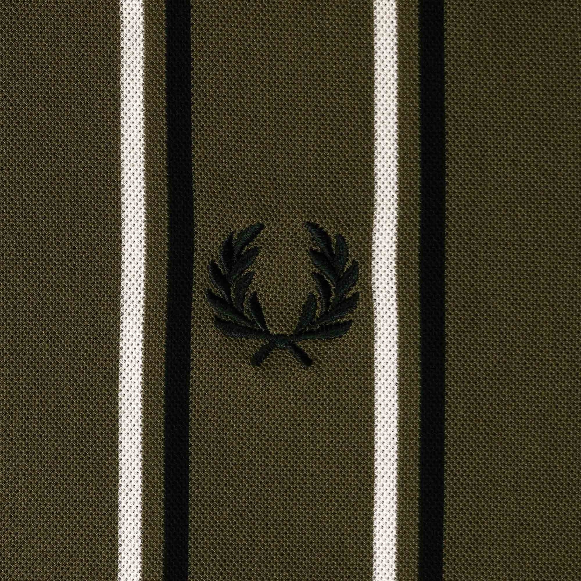 Fred Perry M4643 Fine Stripe T-shirt - Green