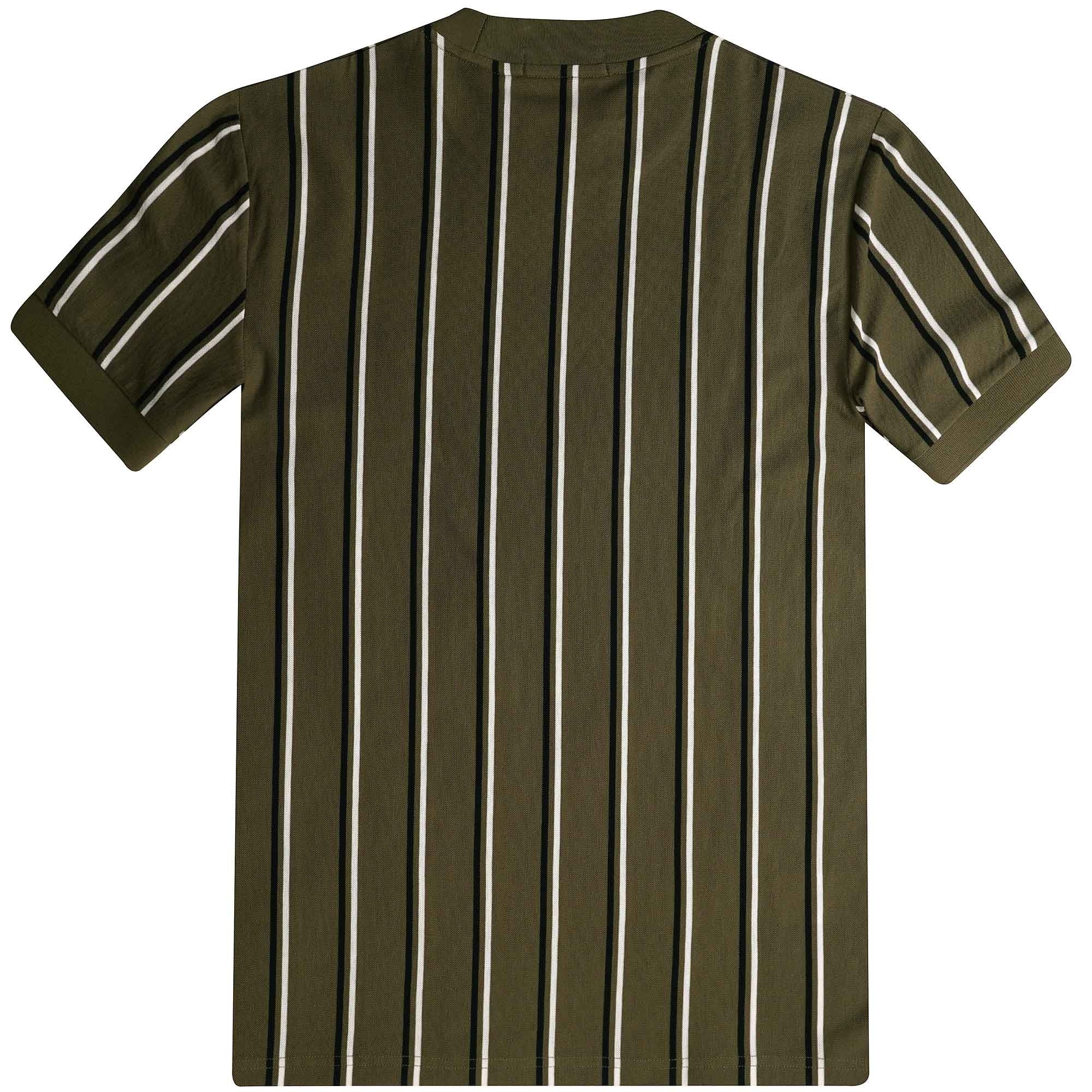 Fred Perry M4643 Fine Stripe T-shirt - Green