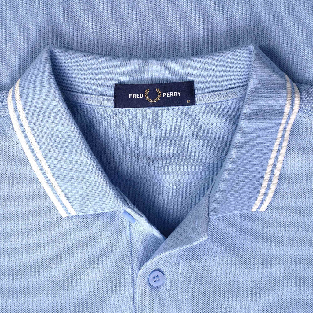 Fred Perry M3600 Twin Tipped Polo Shirt - Sky