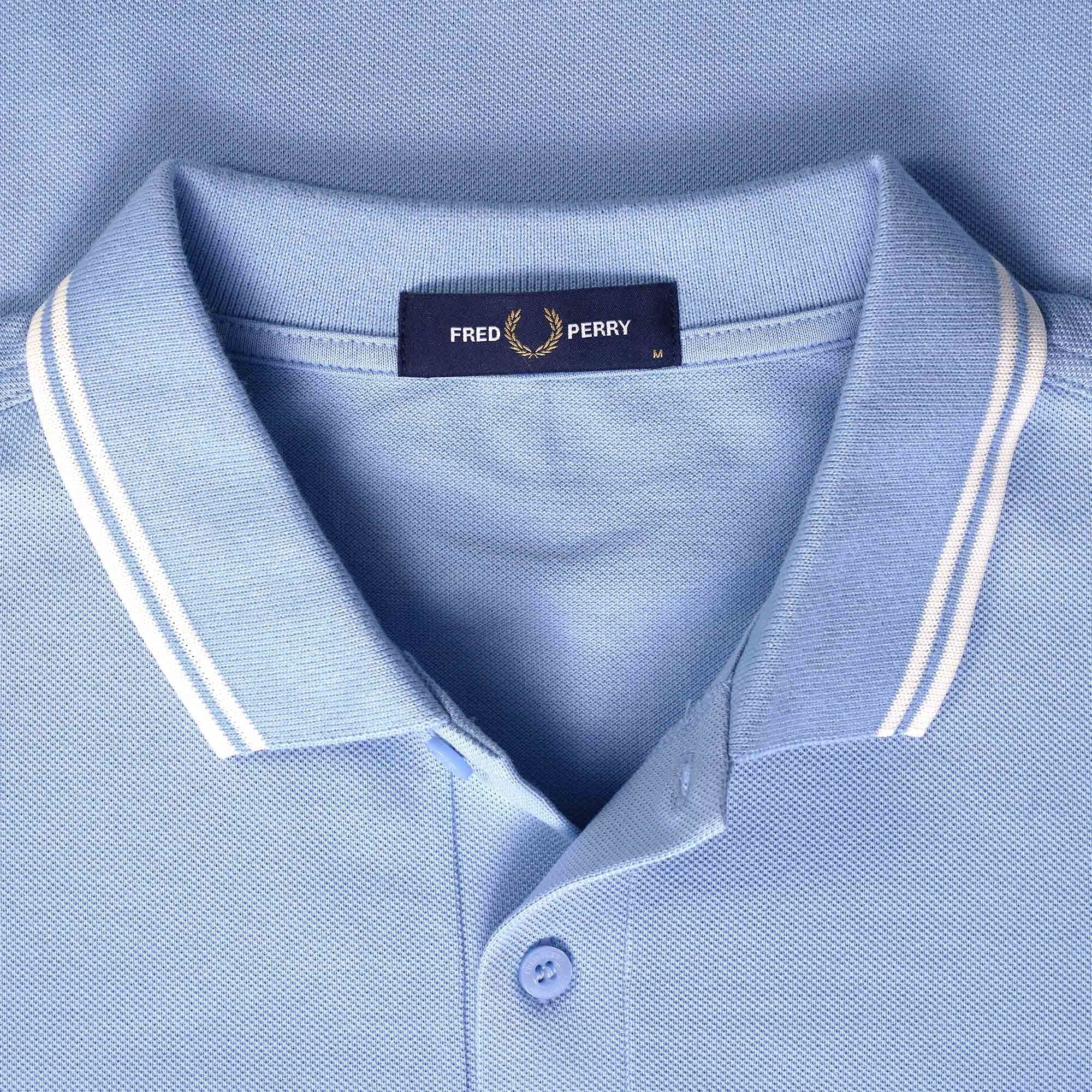 Fred Perry M3600 Twin Tipped Polo Shirt - Sky