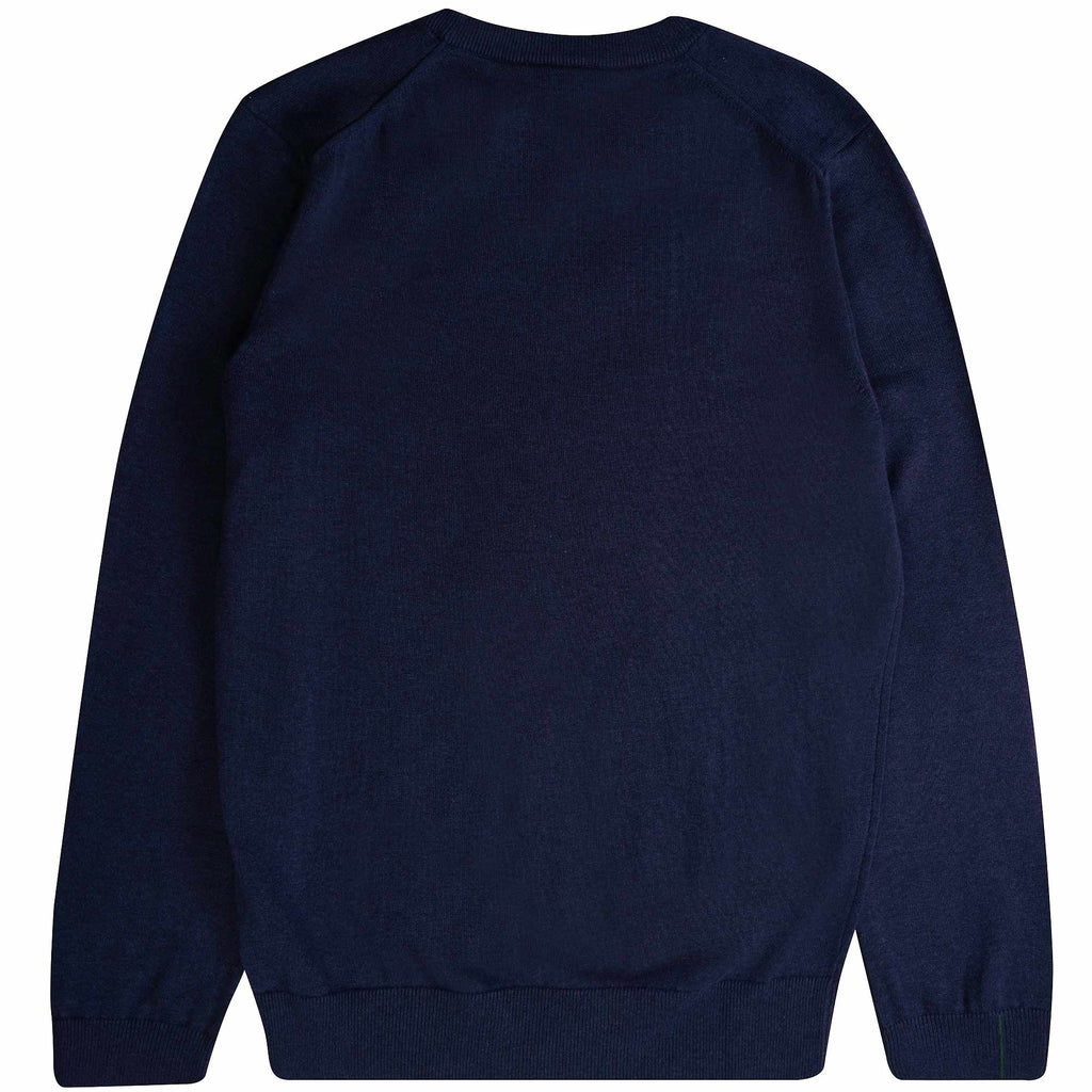 Organic Cotton Crew Neck Jumper - Marine