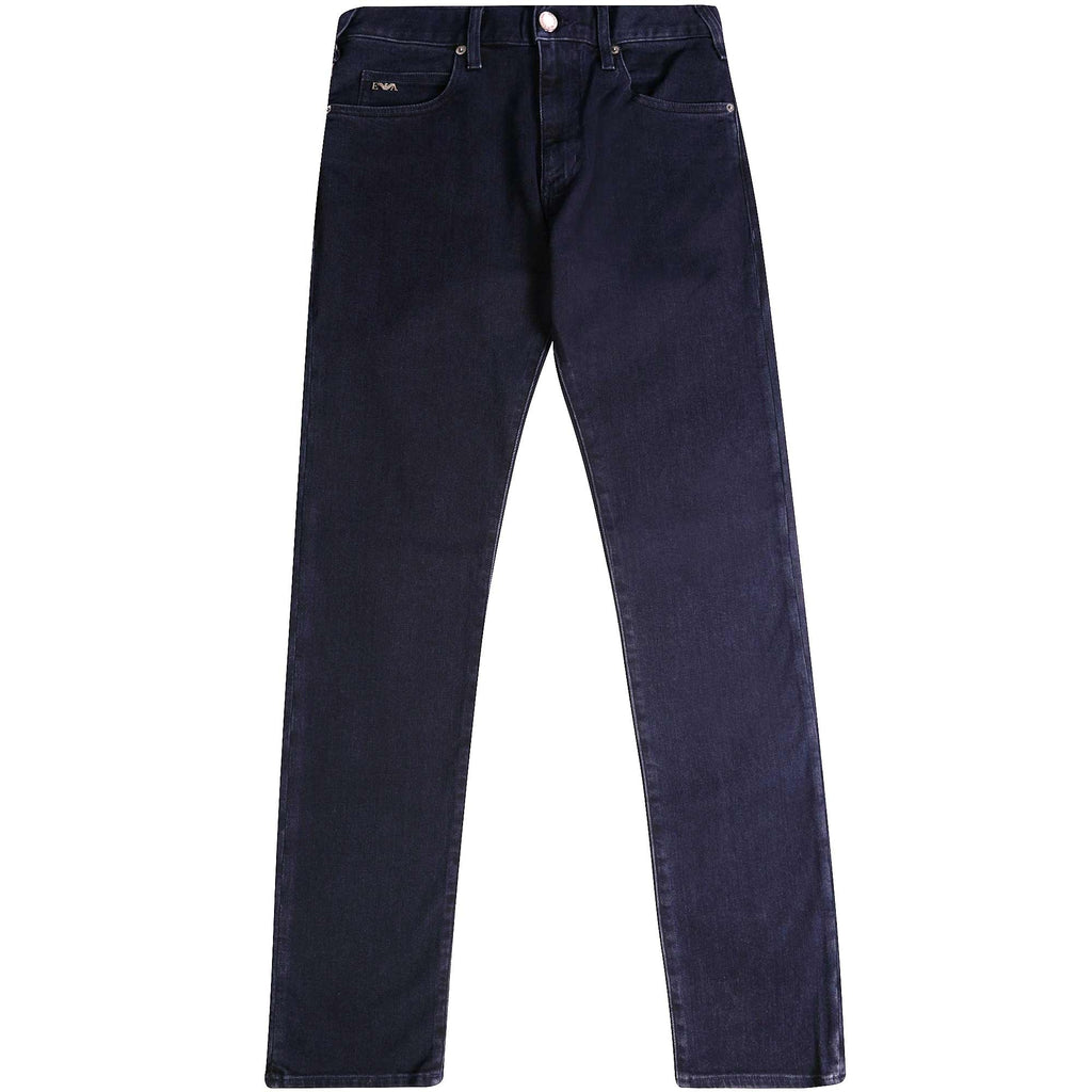 Emporio Armani J45 Regular-Fit Comfort Twill Denim Jeans - Denim Blue