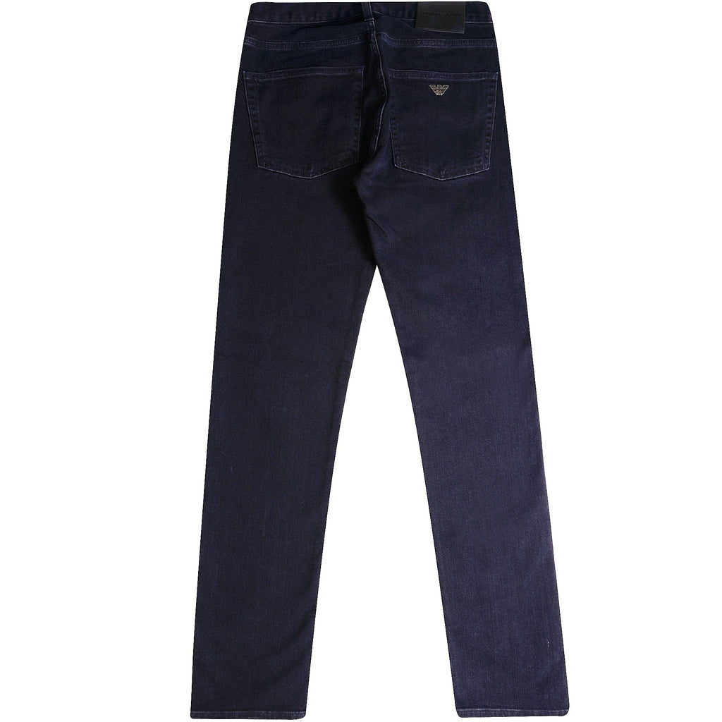Emporio Armani J45 Regular-Fit Comfort Twill Denim Jeans - Denim Blue