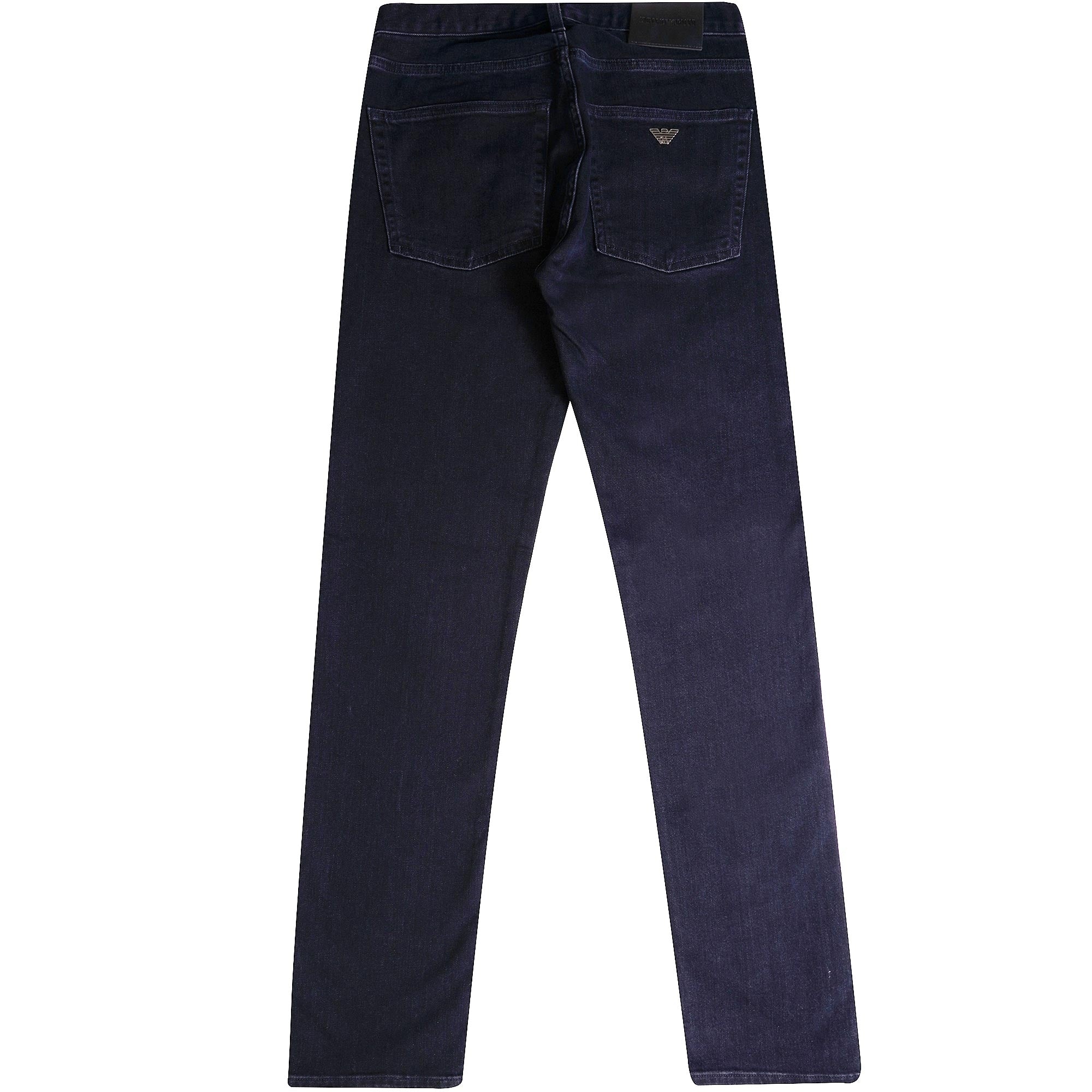 Emporio Armani J45 Regular-Fit Comfort Twill Denim Jeans - Denim Blue