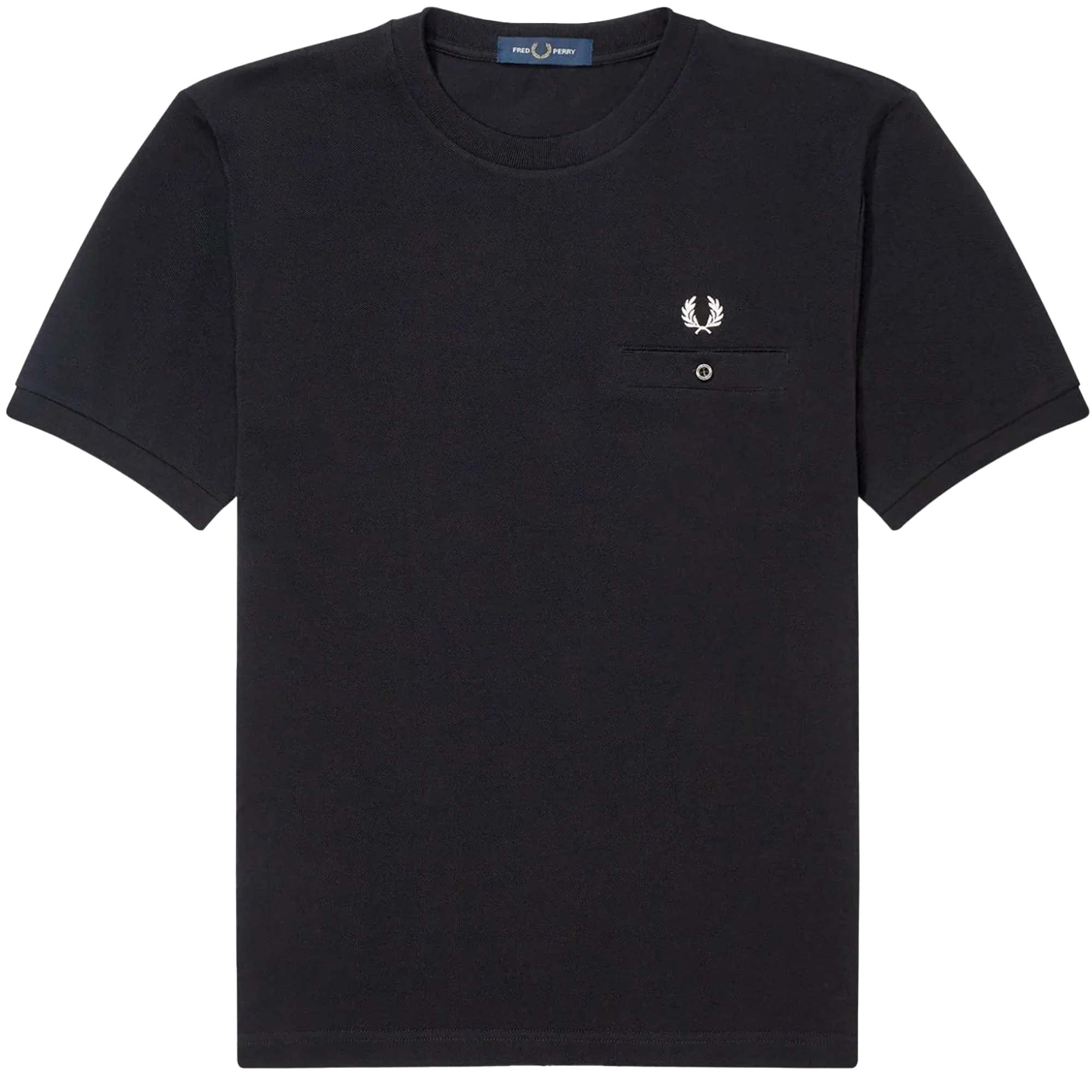 Fred Perry Pique Pocket T-Shirt - Black
