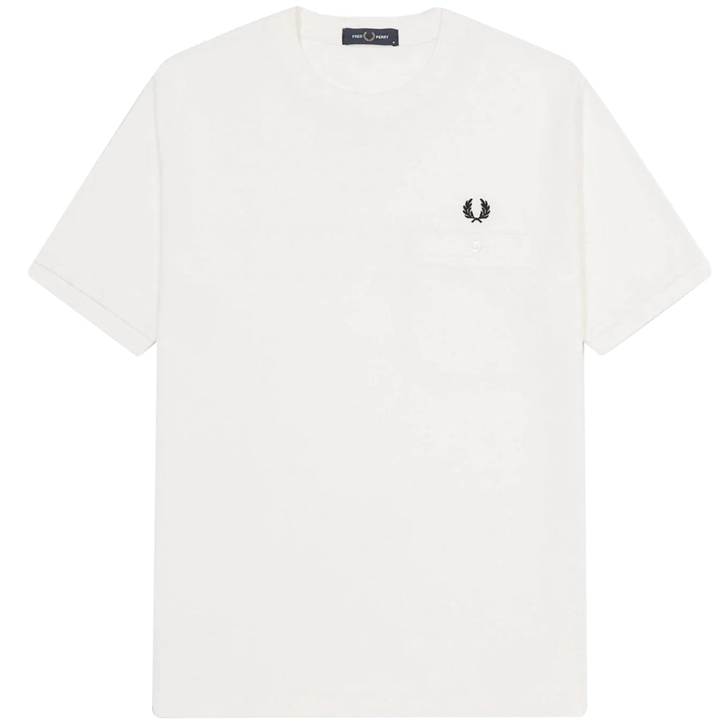 Fred Perry Pique Pocket T-Shirt - White