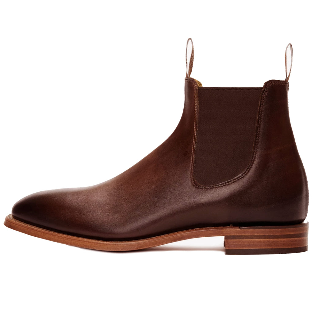 Leather Chinchilla Craftsman Boot - Bordeaux