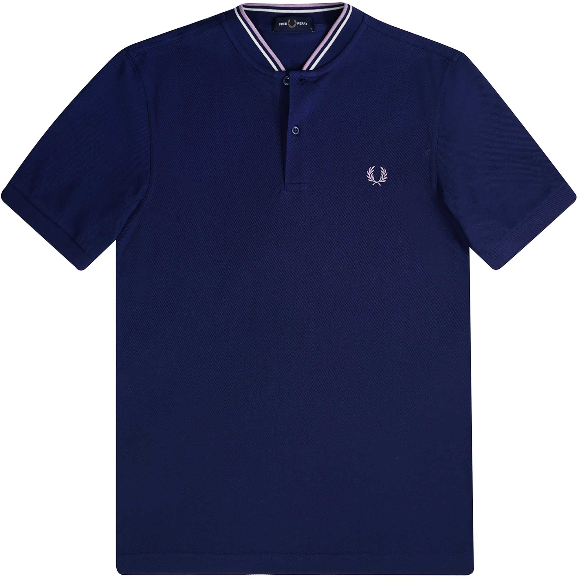 Fred Perry M4 Bomber Collar Polo Shirt - French Navy