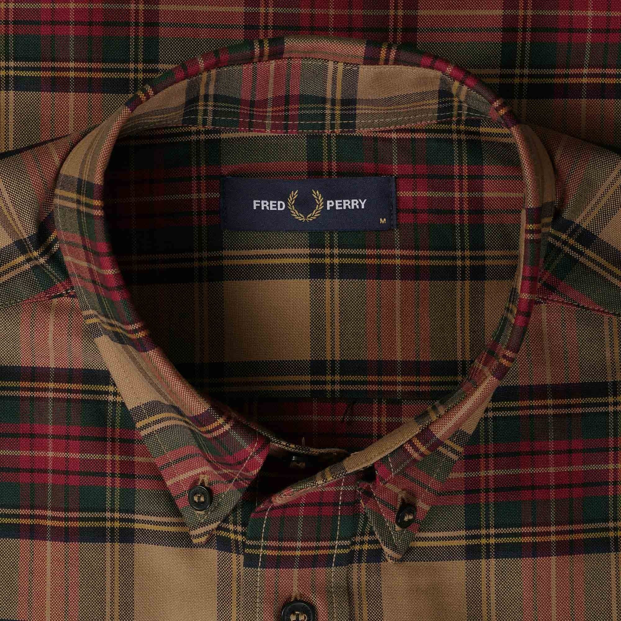 Fred Perry Tartan Shirt - Shaded Stone