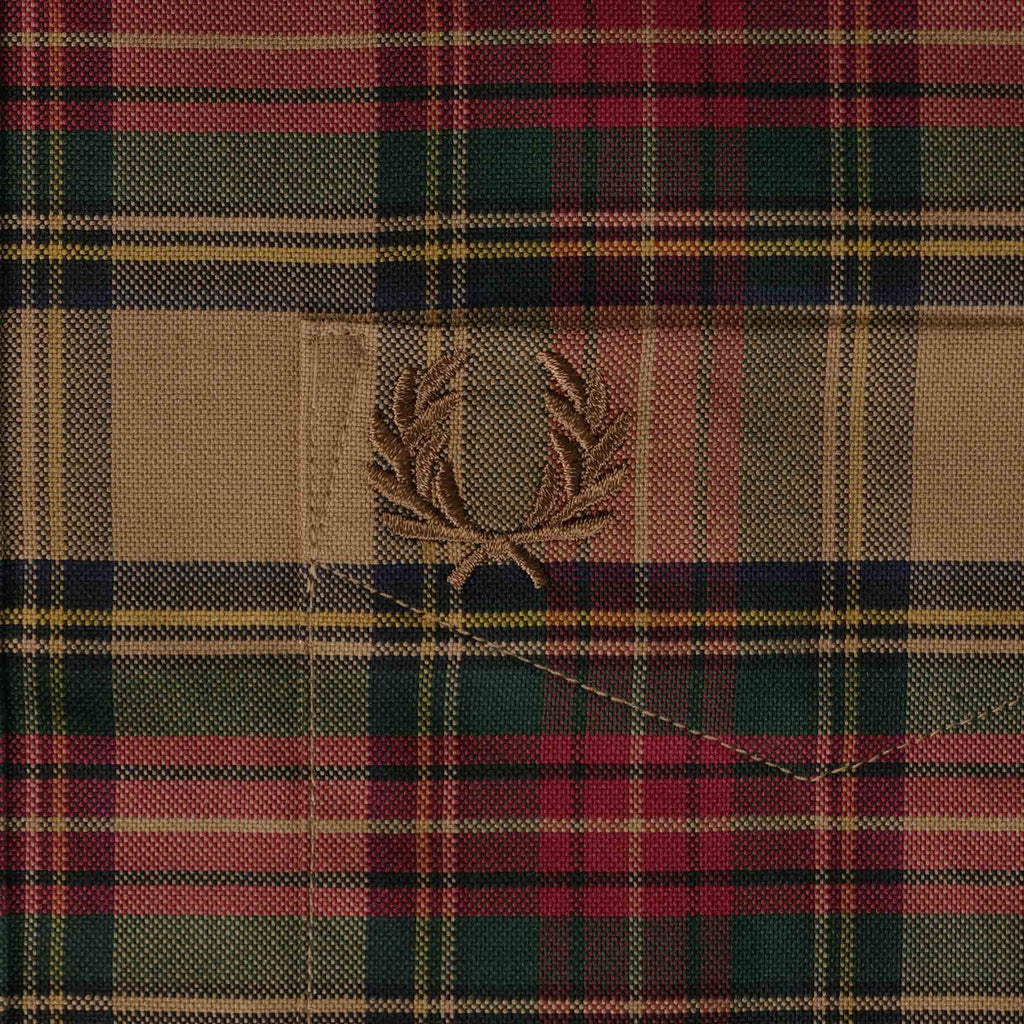 Fred Perry Tartan Shirt - Shaded Stone