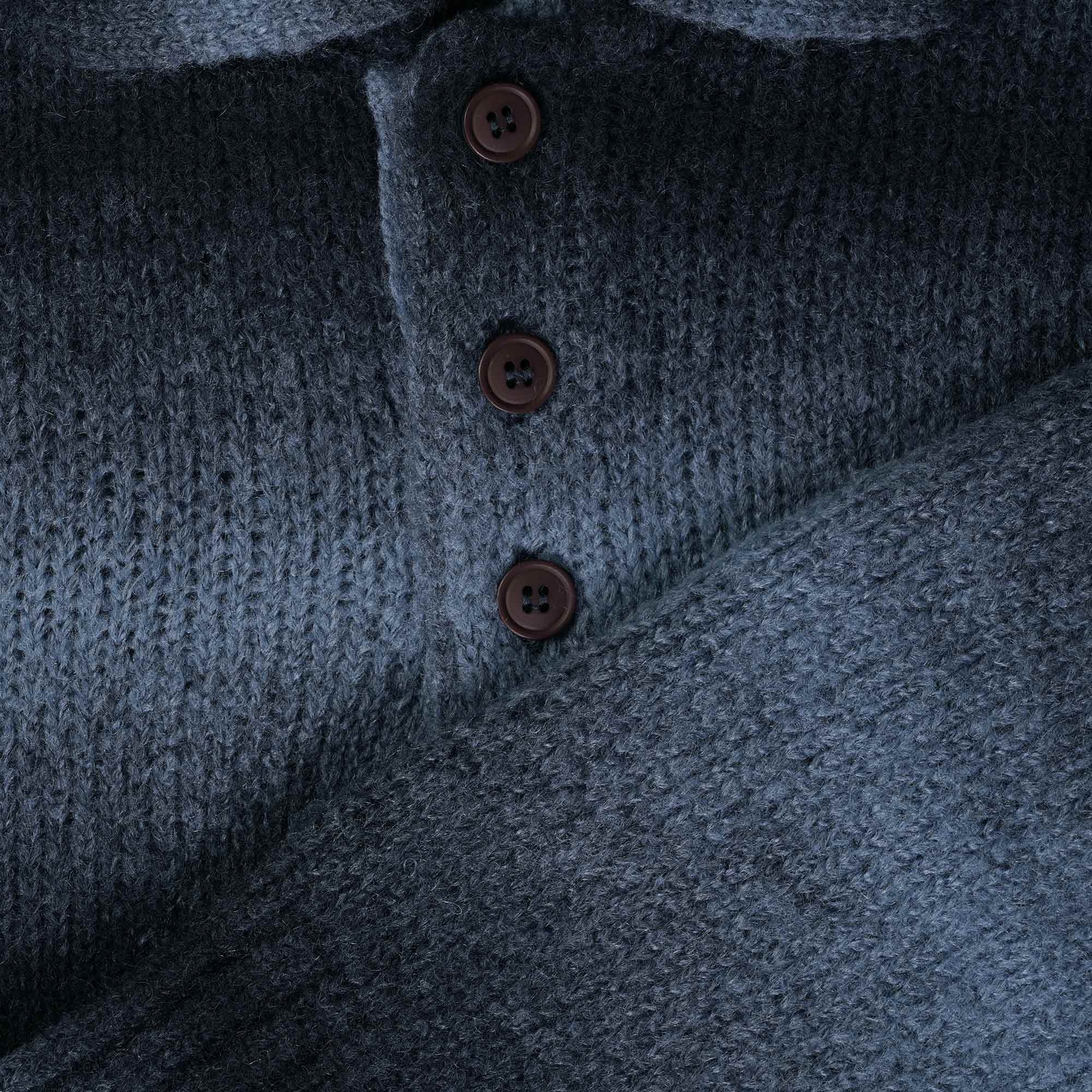 Far Afield Kier Long Sleeve Polo - Slate Navy
