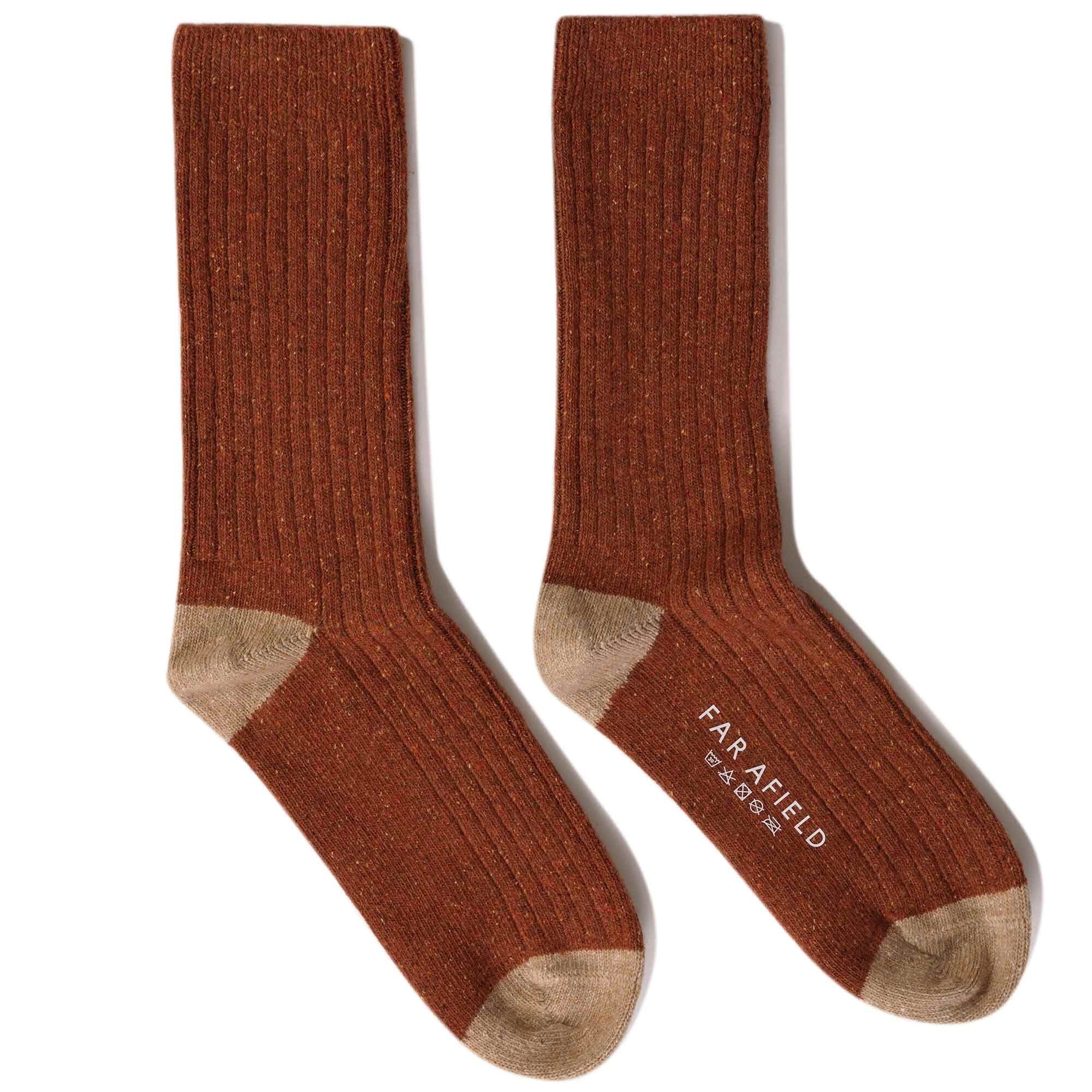 Far Afield Neppy Socks - Burnt Orange