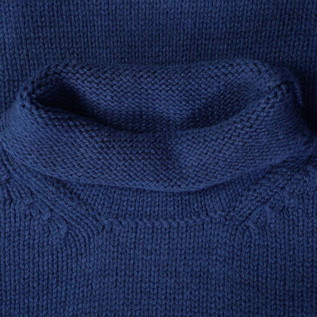 Nigel Cabourn Wool Roll Neck Jumper - Denim