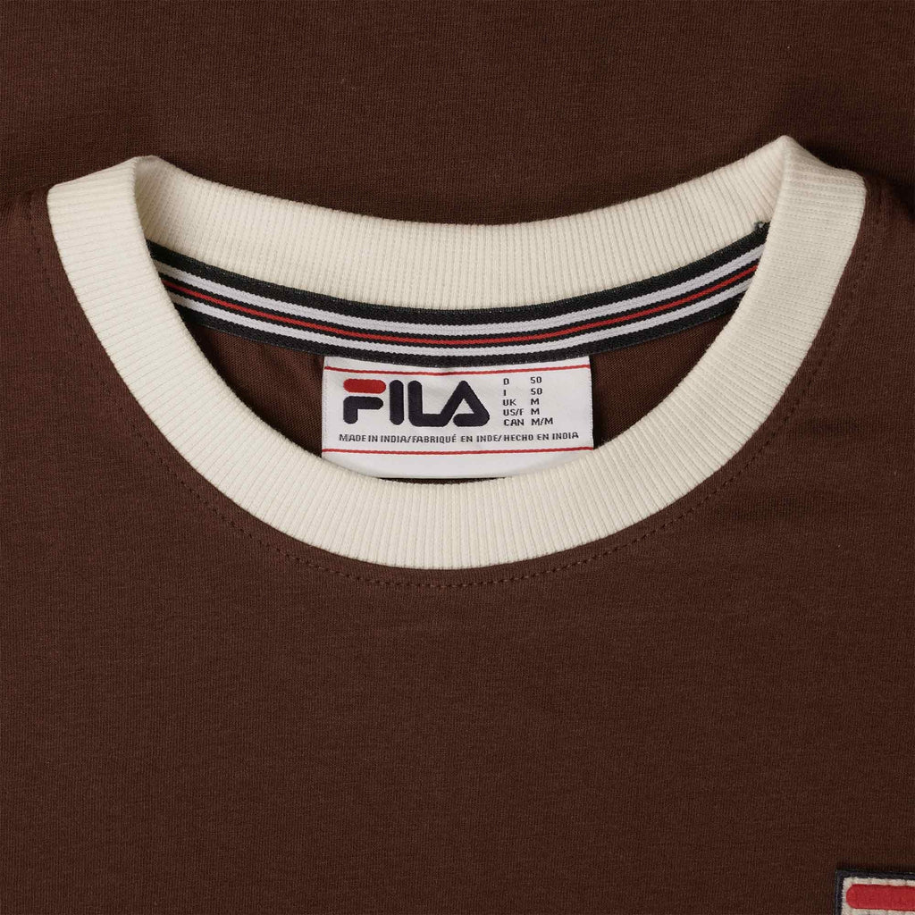 Fila Vintage Marconi Ringer T-Shirt - Brown Stone