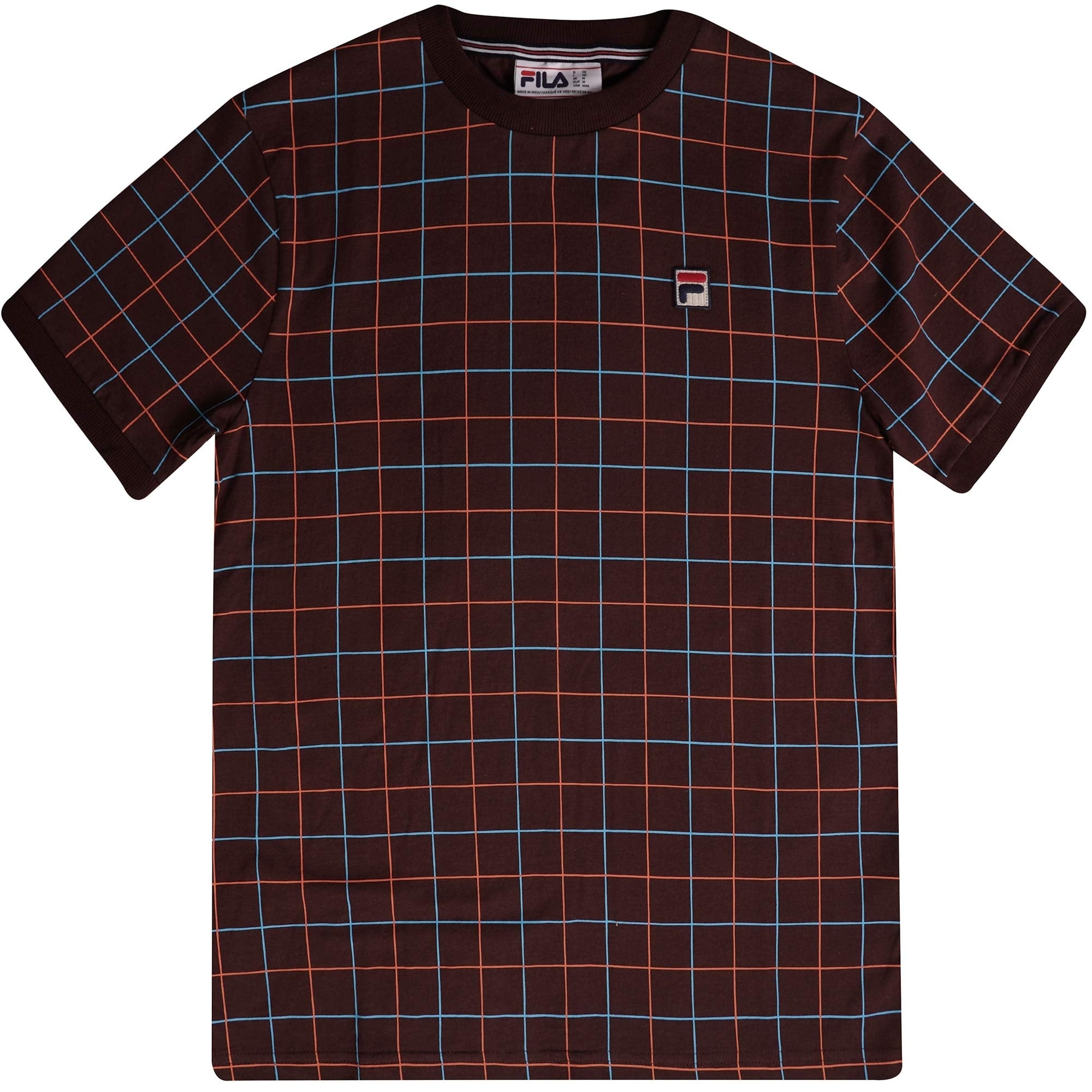 Fila Vintage Casbian Ringer T-Shirt - Brown Stone