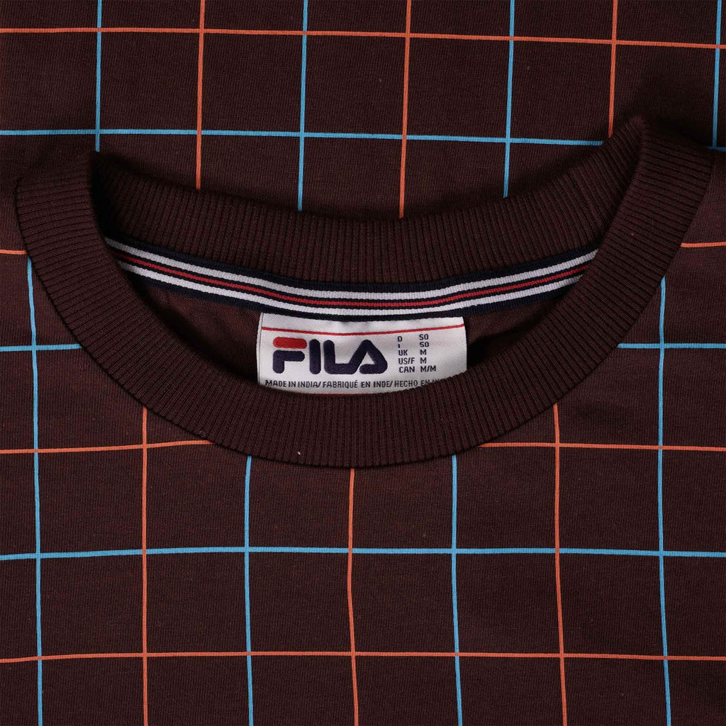 Fila Vintage Casbian Ringer T-Shirt - Brown Stone