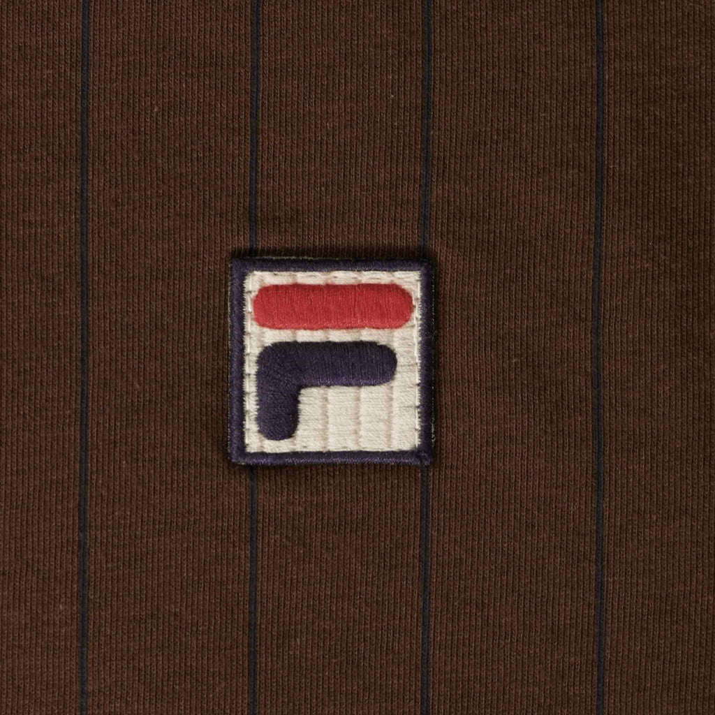 Fila Vintage BB1 Striped Polo Shirt - Brown Stone