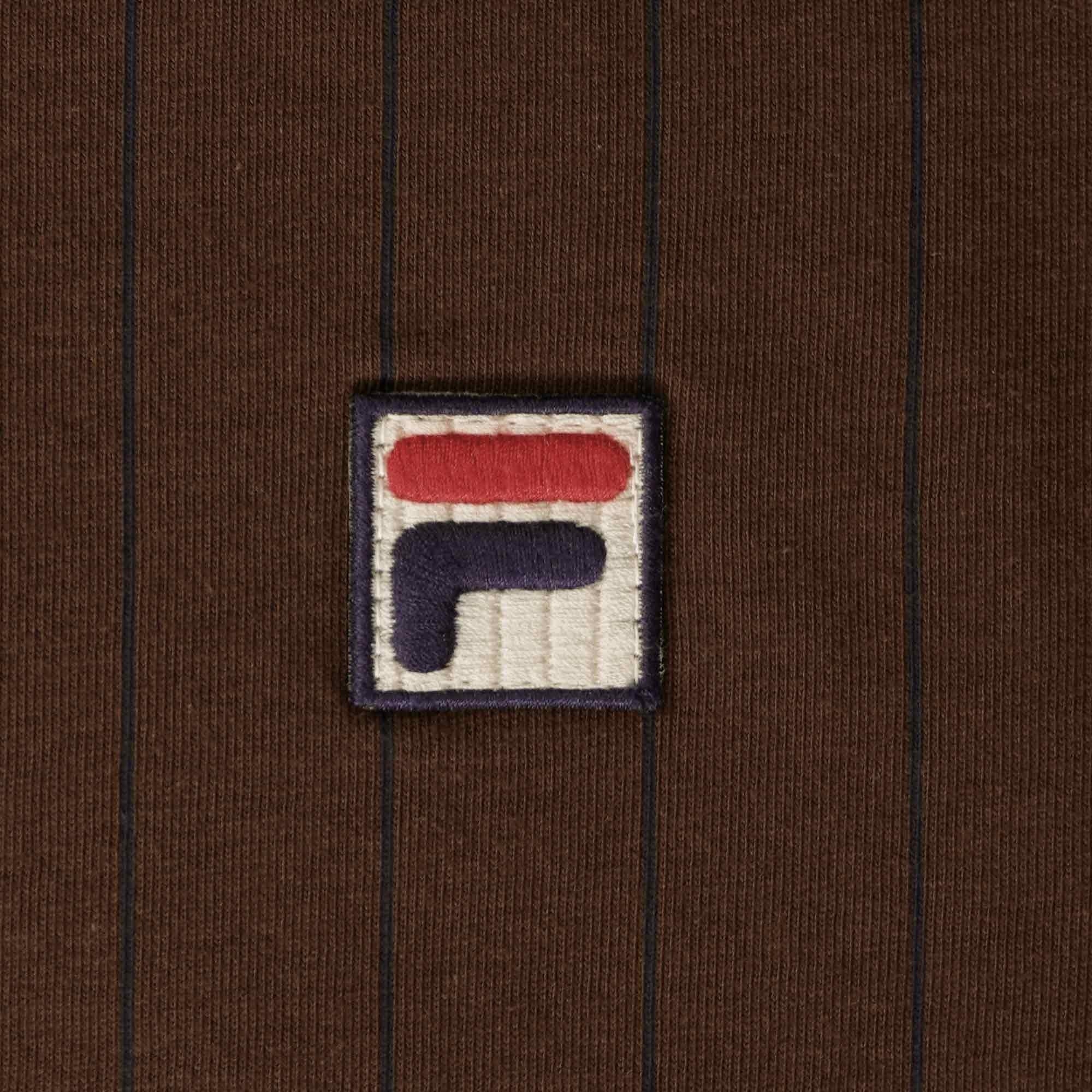 Fila Vintage BB1 Striped Polo Shirt - Brown Stone