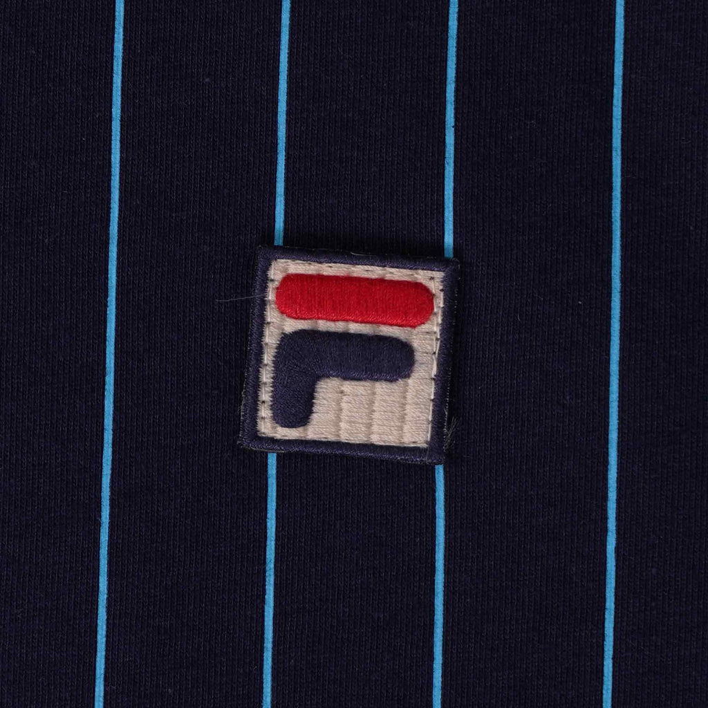 Fila Vintage BB1 Striped Polo Shirt - Navy