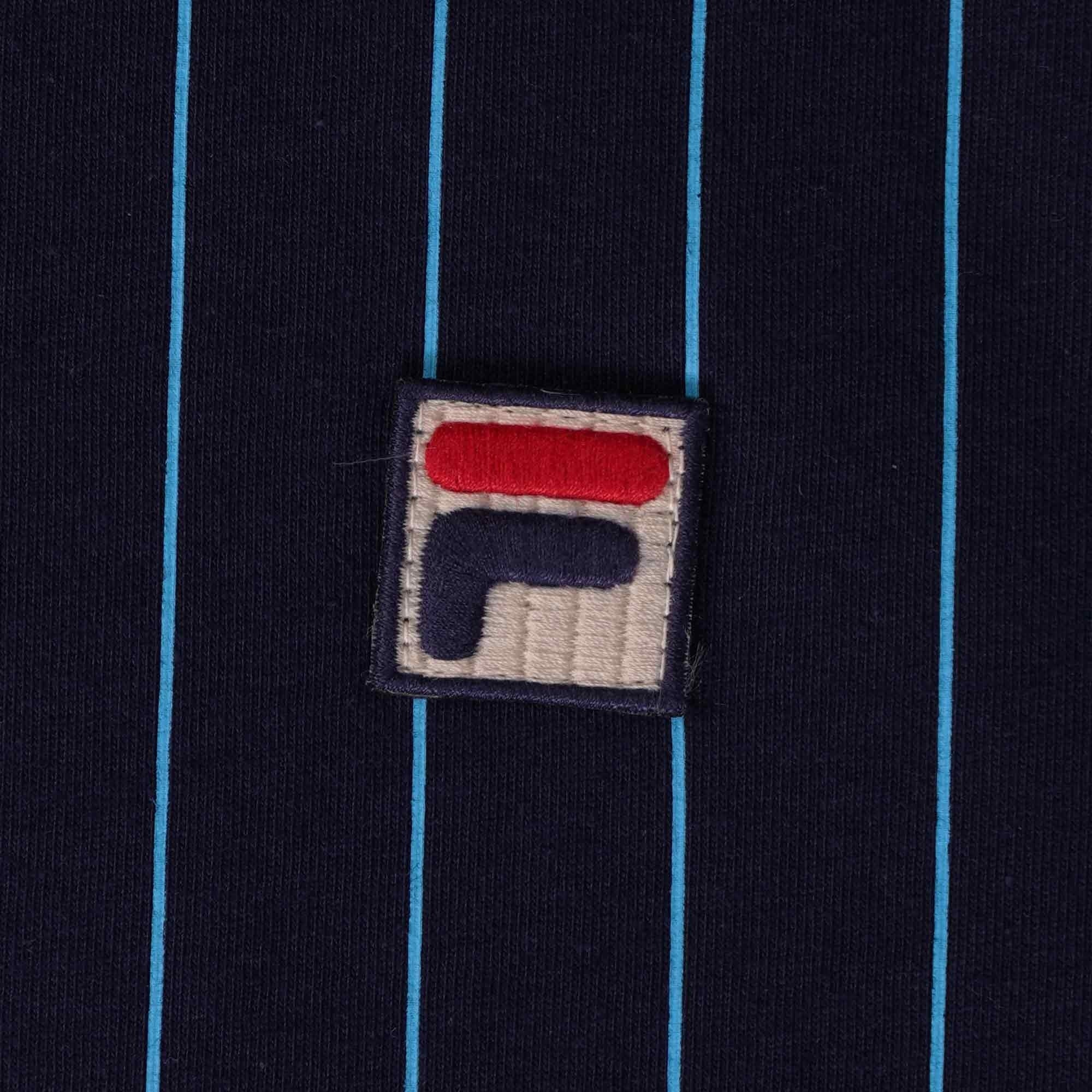 Fila Vintage BB1 Striped Polo Shirt - Navy