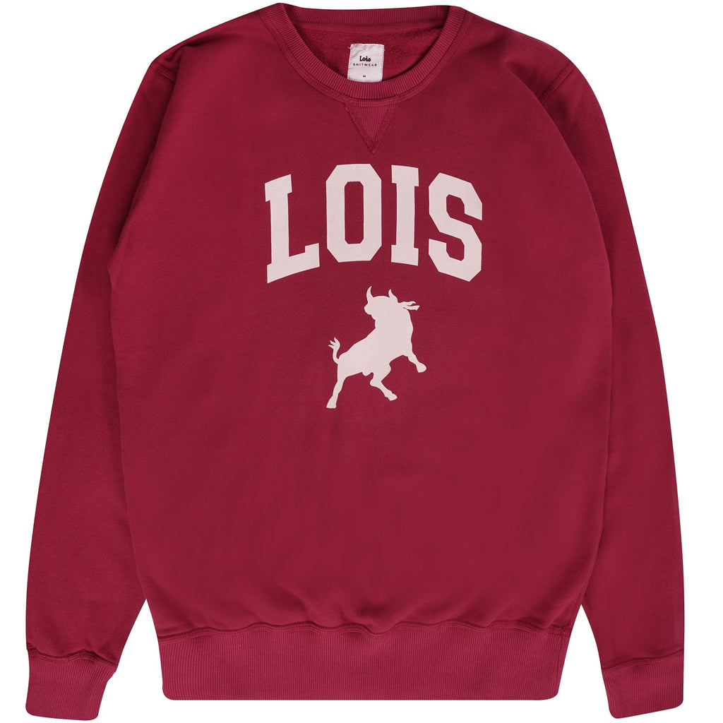 Lois Jeans Felpa Special Varsity Sweatshirt - Burgundy