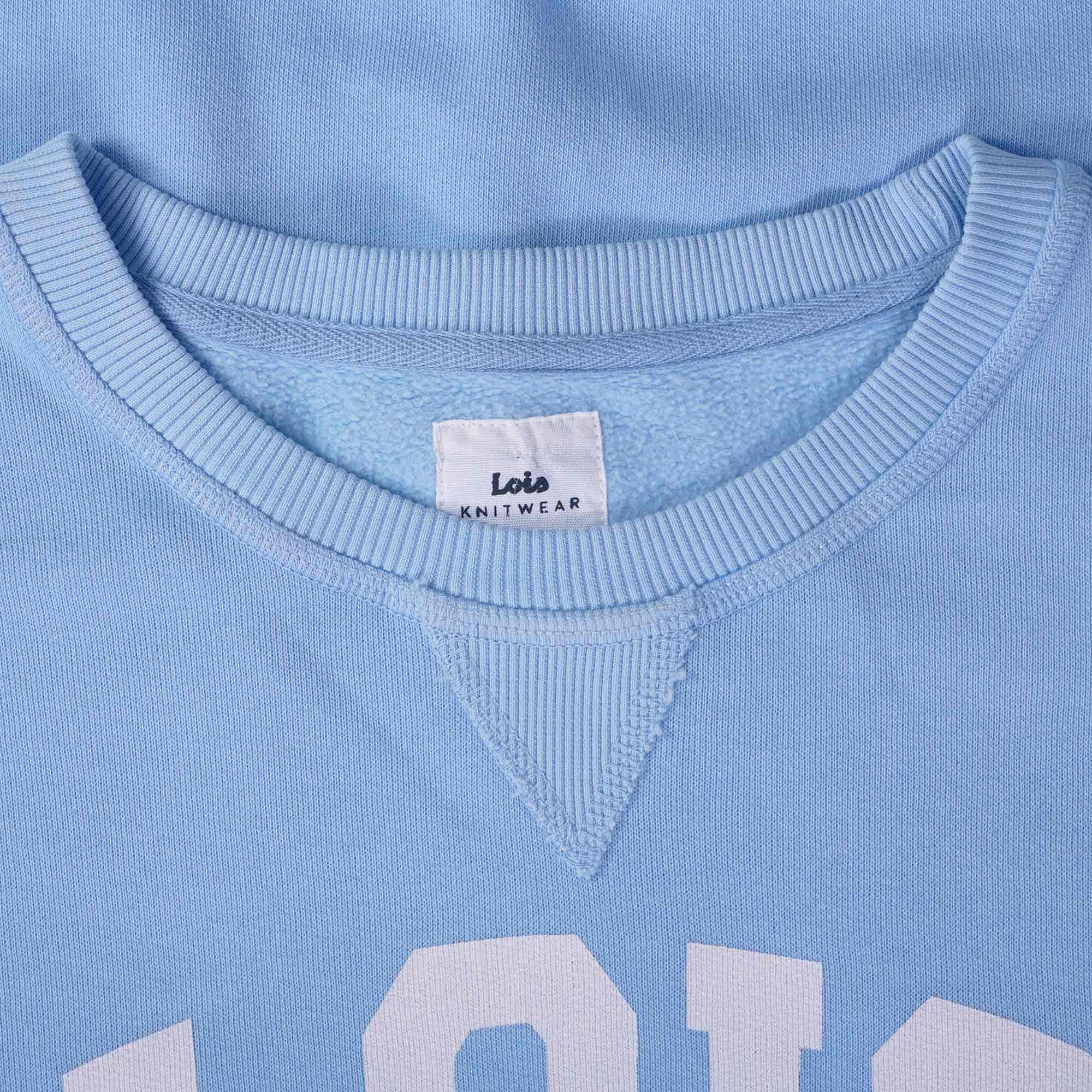 Lois Jeans Felpa Special Varsity Sweatshirt - Sky Blue