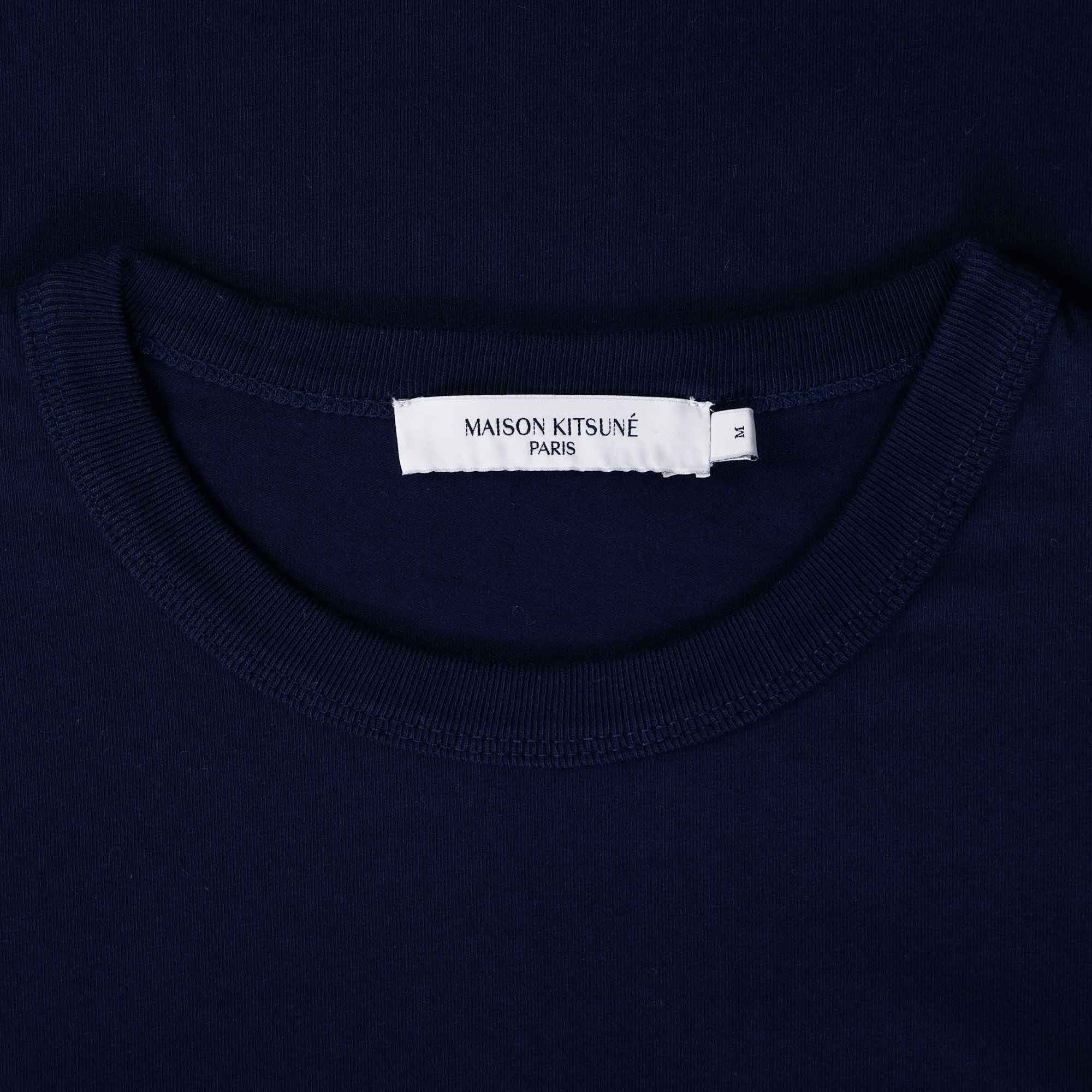 Maison Kitsune Chillax Fox Patch Classic T-Shirt - Navy