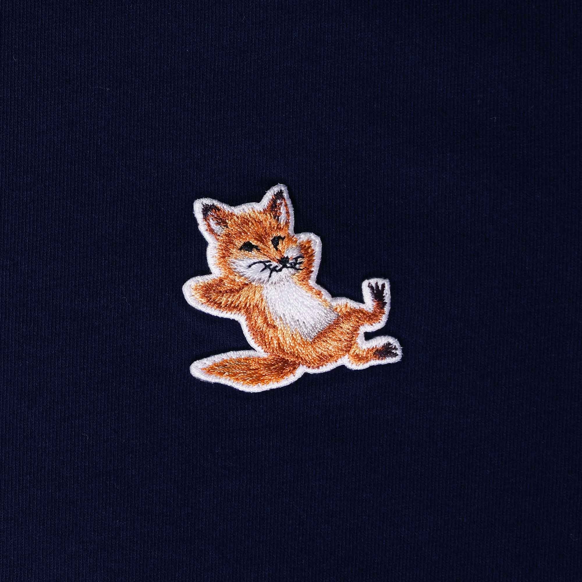 Maison Kitsune Chillax Fox Patch Classic T-Shirt - Navy