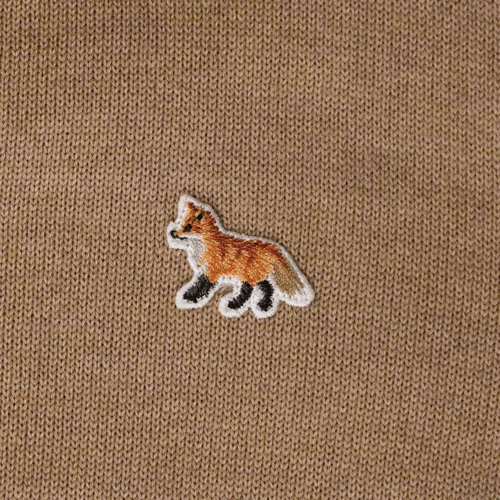 Maison Kitsune Baby Fox Patch Bi-Colour Classic Cardigan - Beige