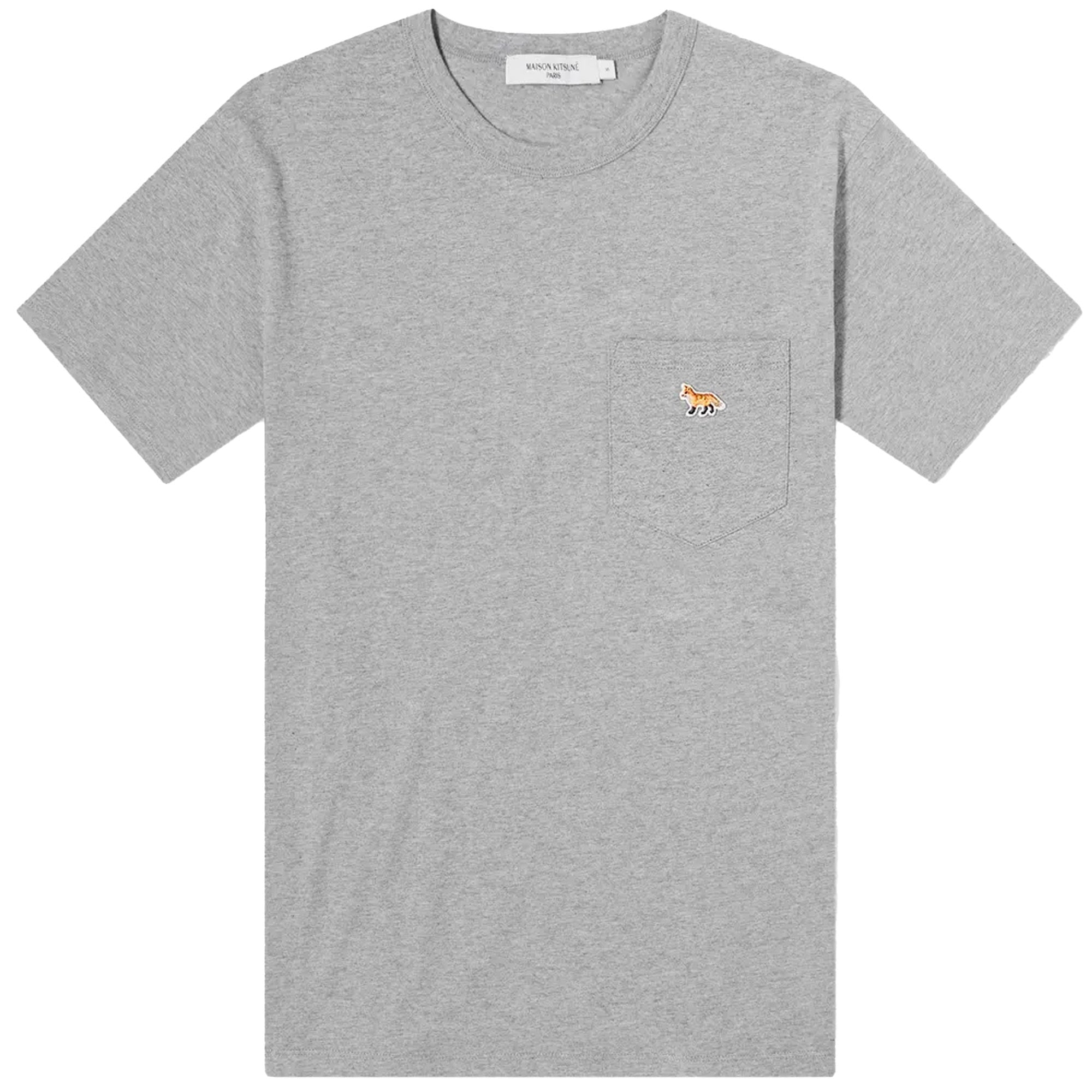 Baby Fox Patch Pocket T-Shirt - Grey