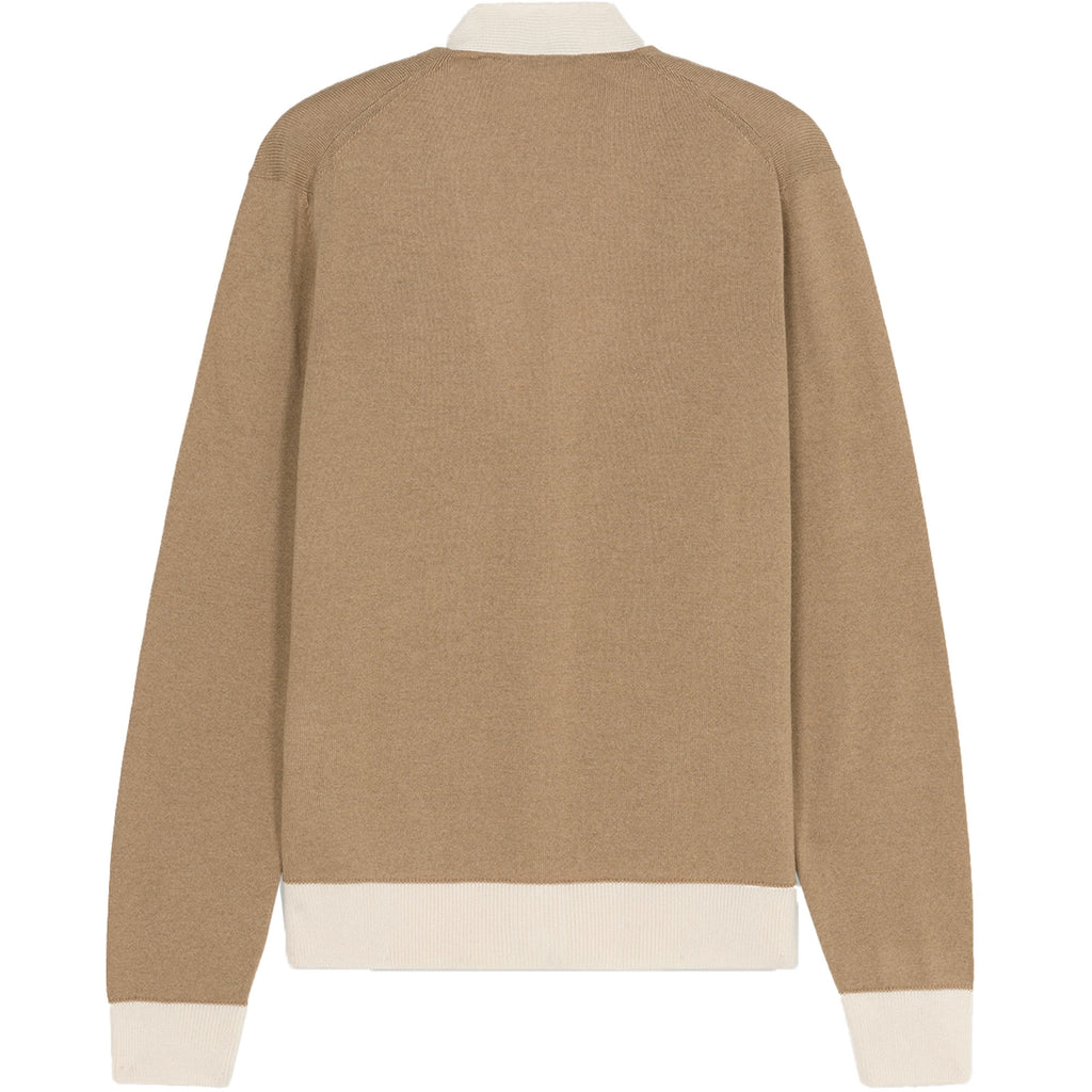 Maison Kitsune Baby Fox Patch Bi-Colour Classic Cardigan - Beige