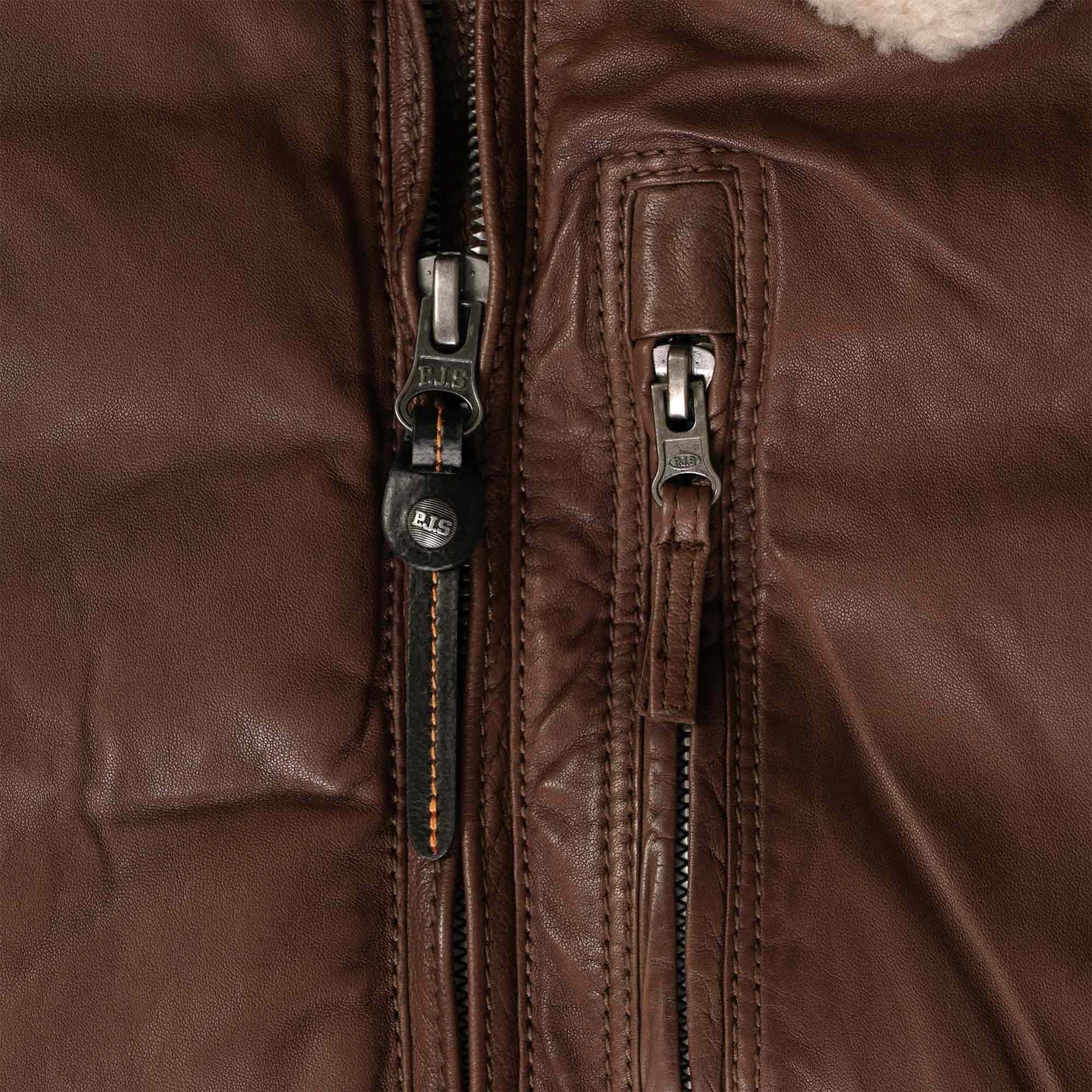 Parajumpers Josh Leather Jacket - Brown – Stuarts London