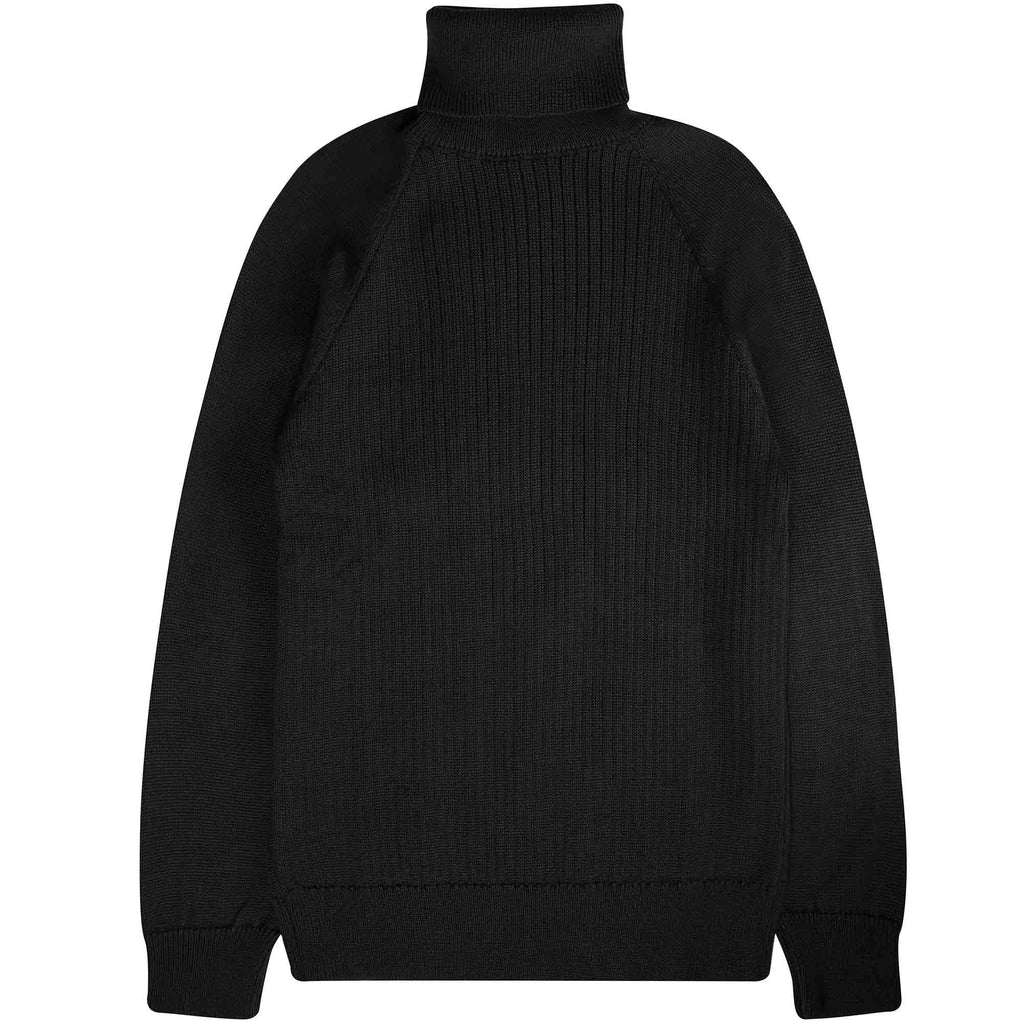 Ma Strum Roll Neck Knit - Jet Black