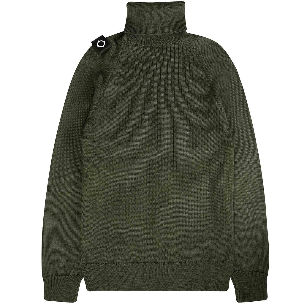 Ma Strum Roll Neck Knit - Oil Slick