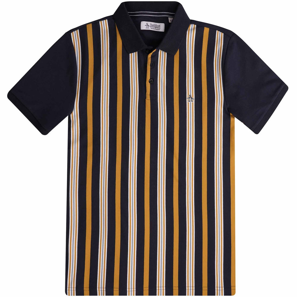 Original Penguin Striped Polo Shirt - Harvest Gold