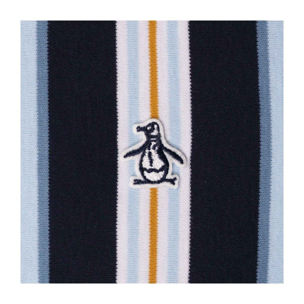 Original Penguin Striped Polo Shirt - Cerulean