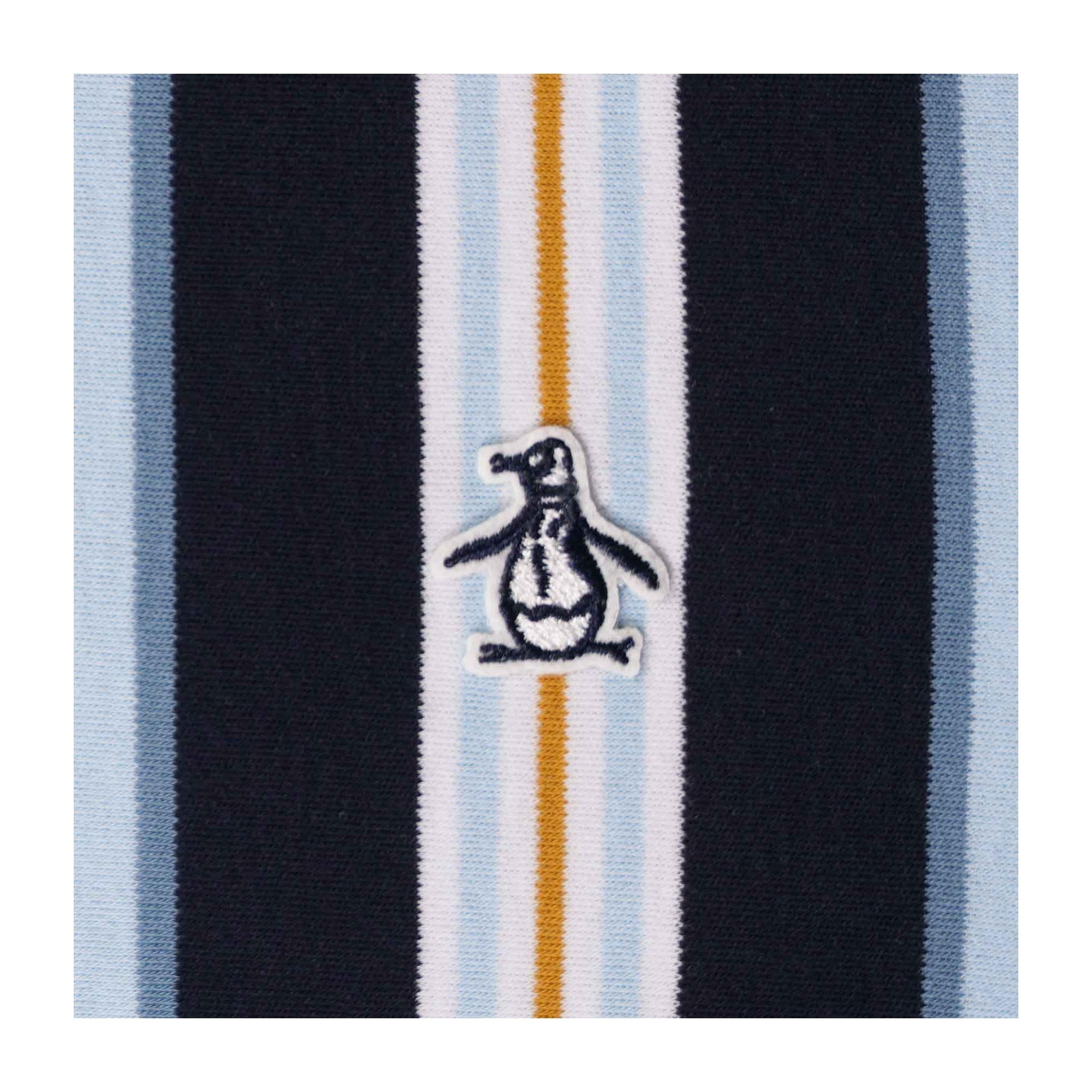Original Penguin Striped Polo Shirt - Cerulean