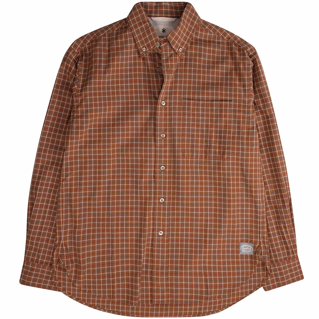 Snow Peak Checked BD Shirt - Brown