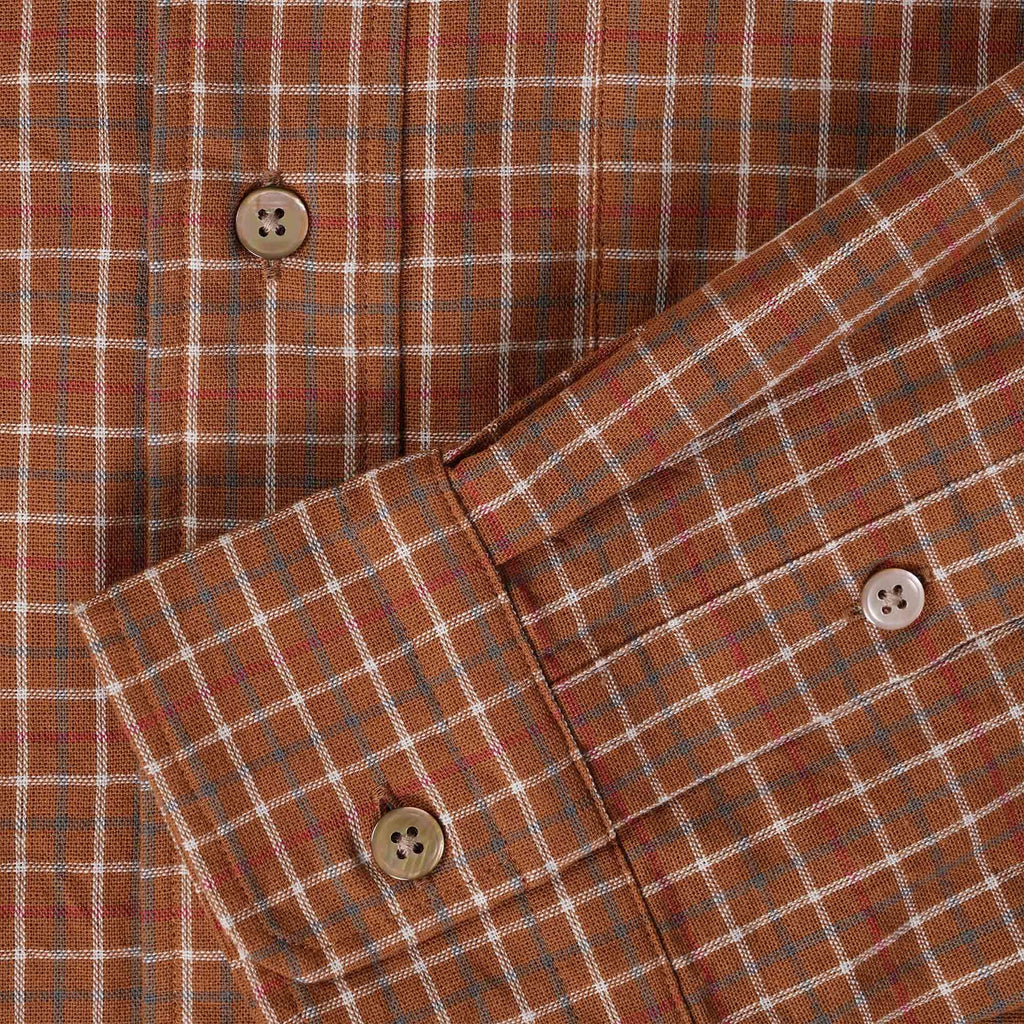Snow Peak Checked BD Shirt - Brown